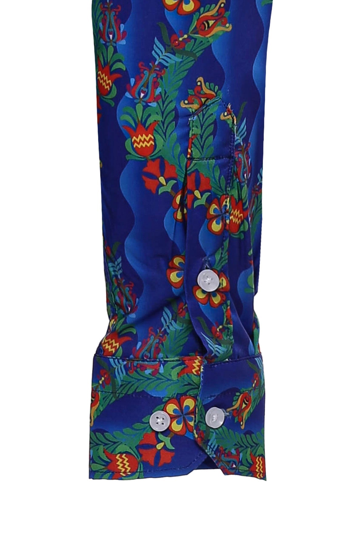 KOALA SYDNEY Floral Slim Fit Long Sleeve Indigo Men Shirt -