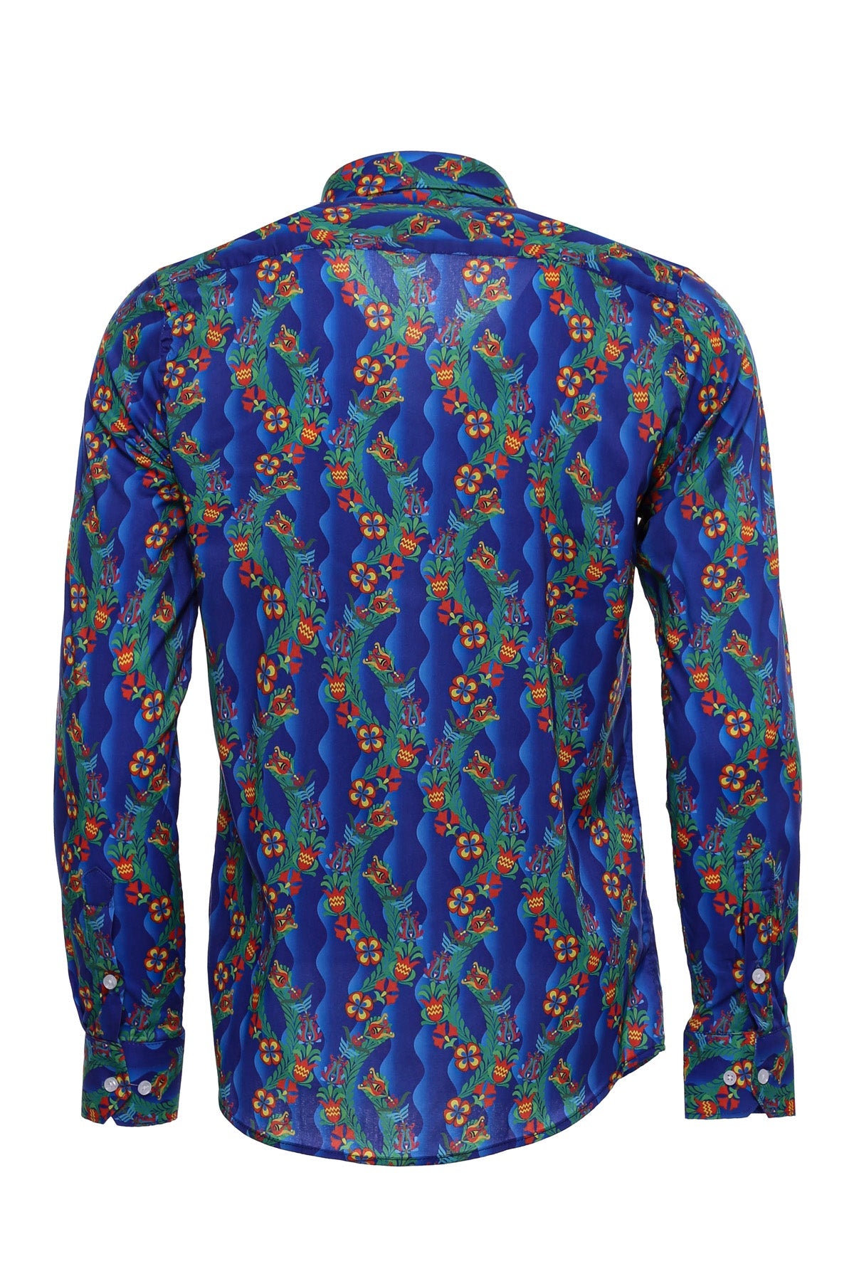 KOALA SYDNEY Floral Slim Fit Long Sleeve Indigo Men Shirt -