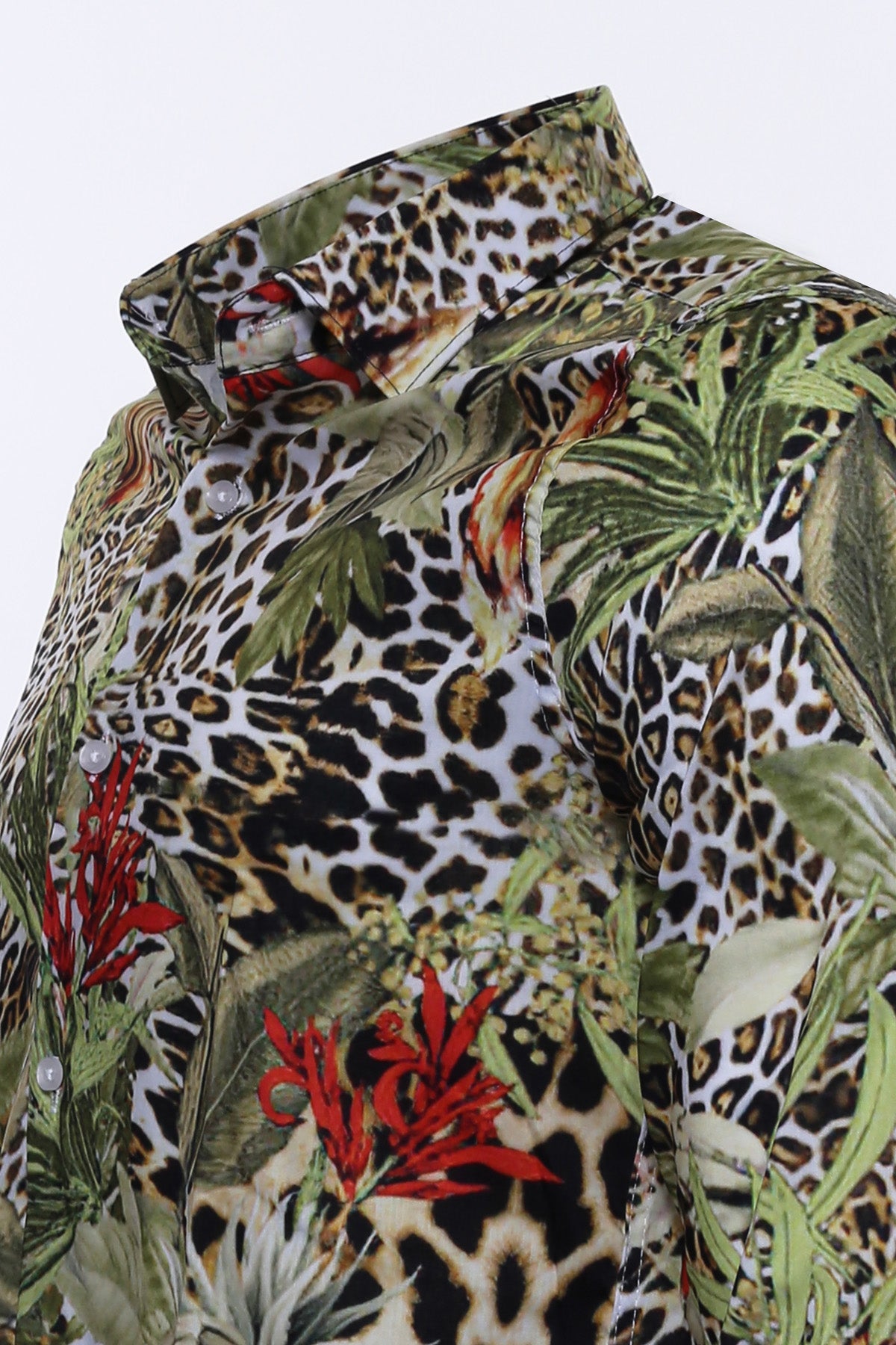 KOALA SYDNEY Tiger Patterned Slim Fit Long Sleeves Multicolor Men Shirt -