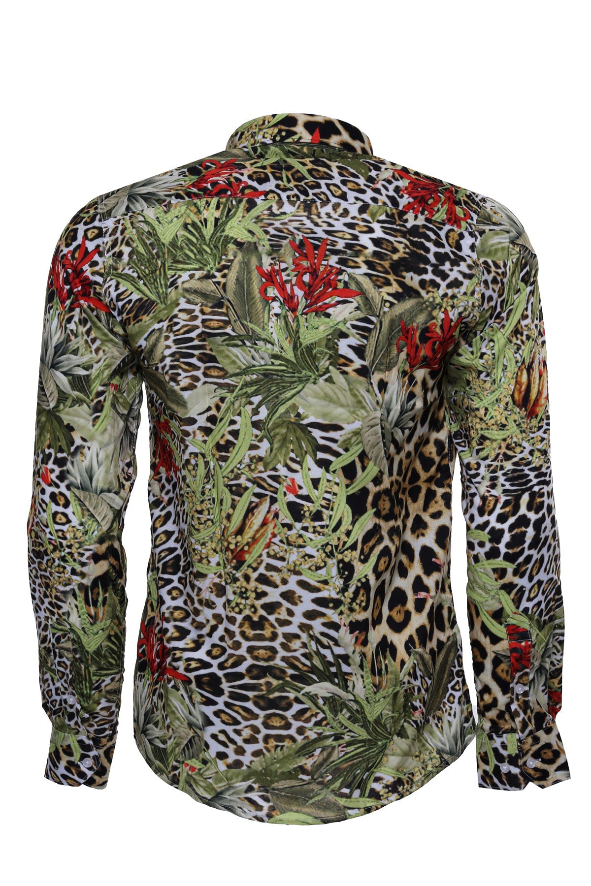 KOALA SYDNEY Tiger Patterned Slim Fit Long Sleeves Multicolor Men Shirt -