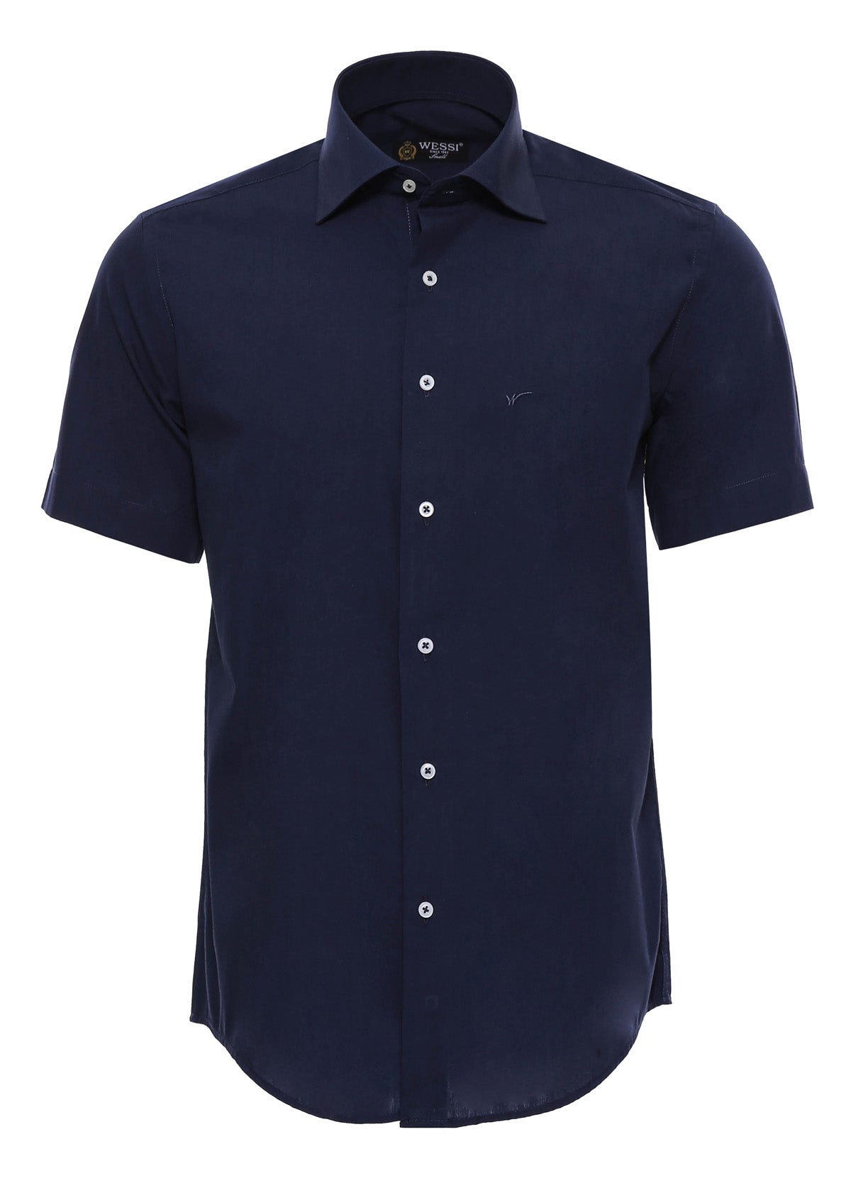 KOALA SYDNEY Short Sleeve Poly Cotton Slim Fit Navy Blue Men Shirt