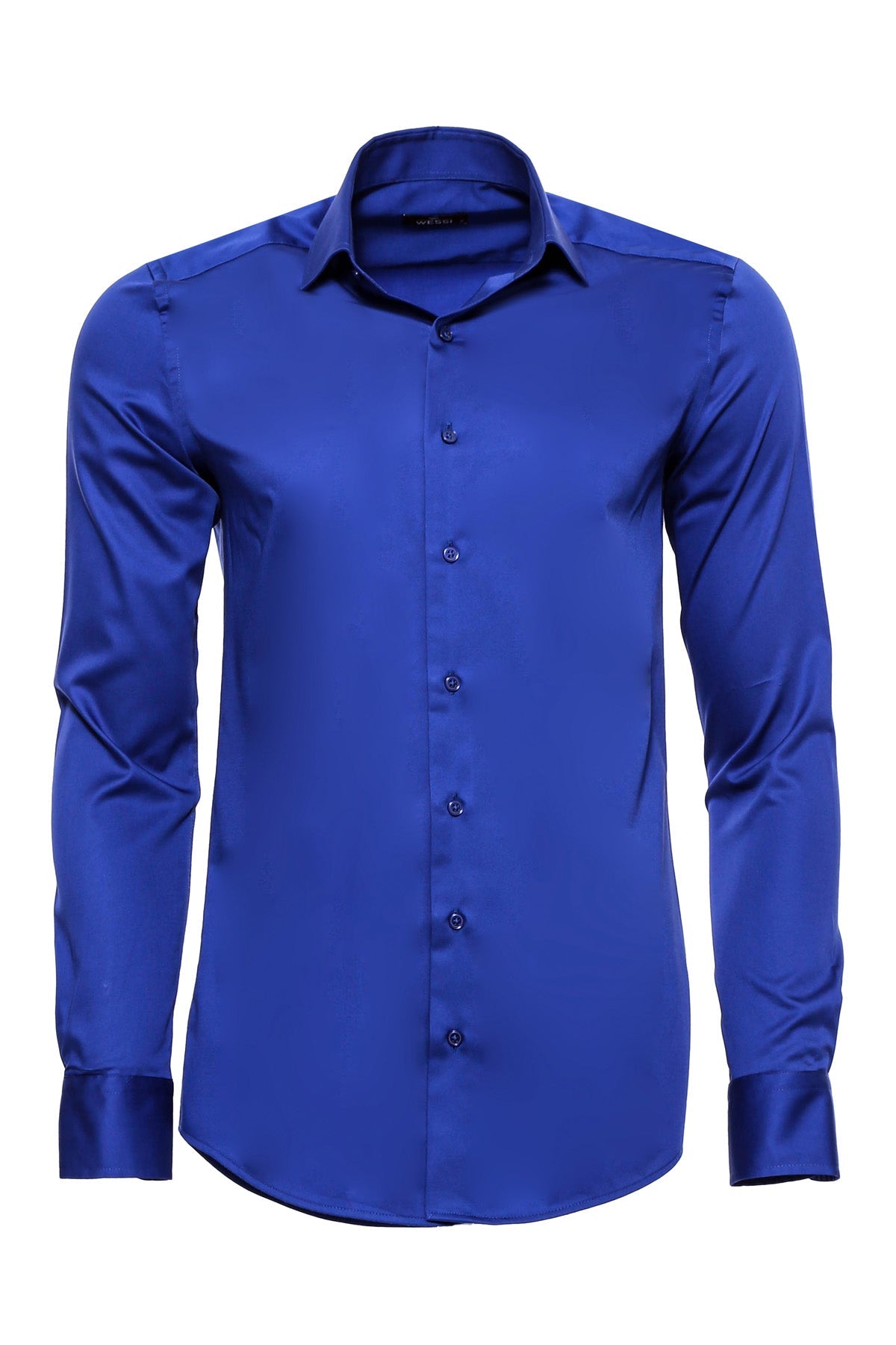 Blue Satin Shirt -