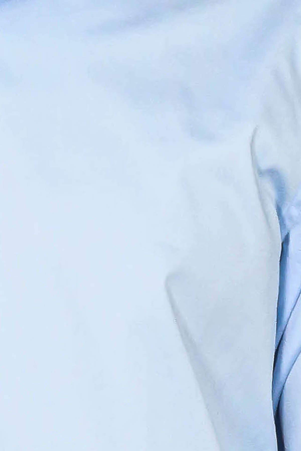 Cotton Satin Sky Blue Men Shirt - Wessi