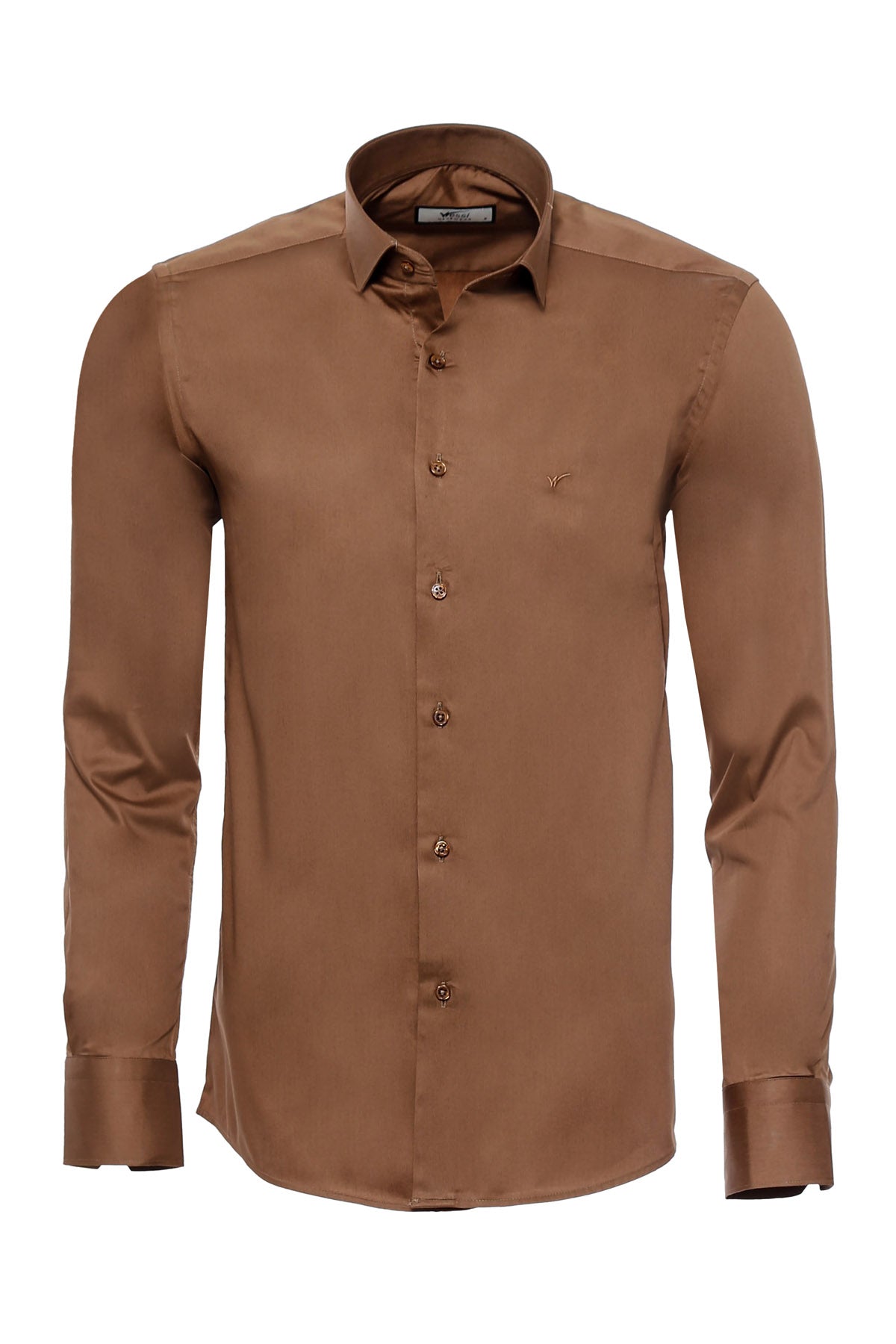 Tan Satin Shirt