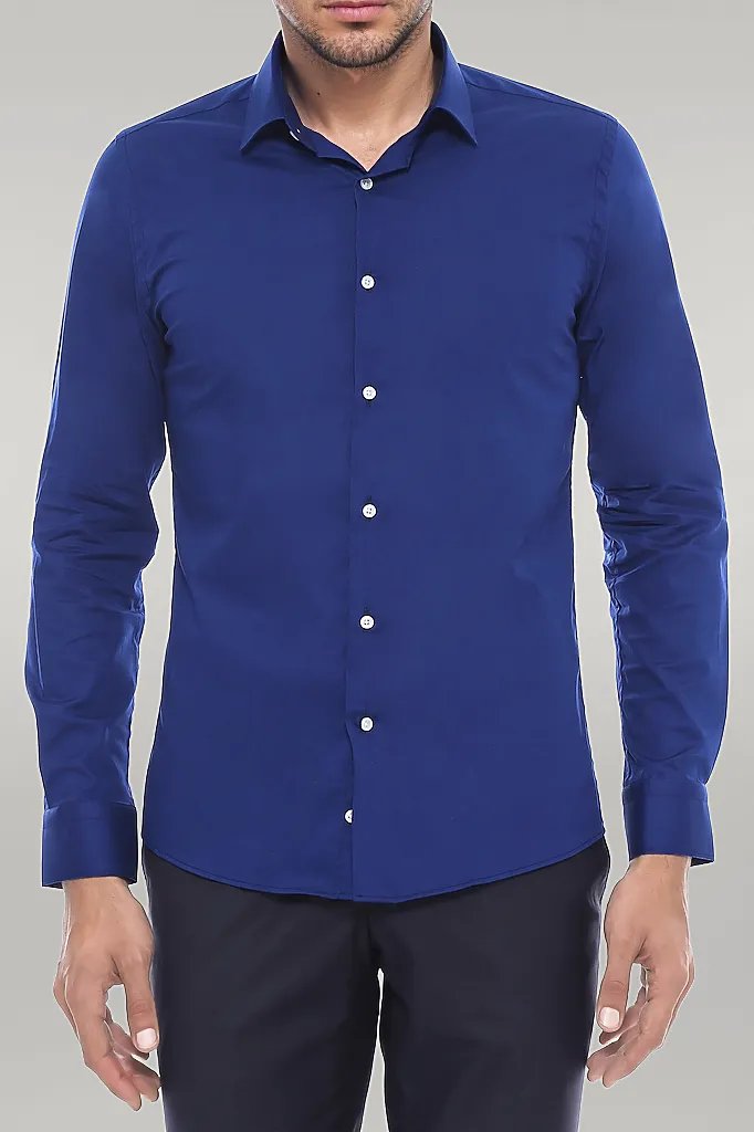 Indigo Blue Slim Fit Men's Shirt