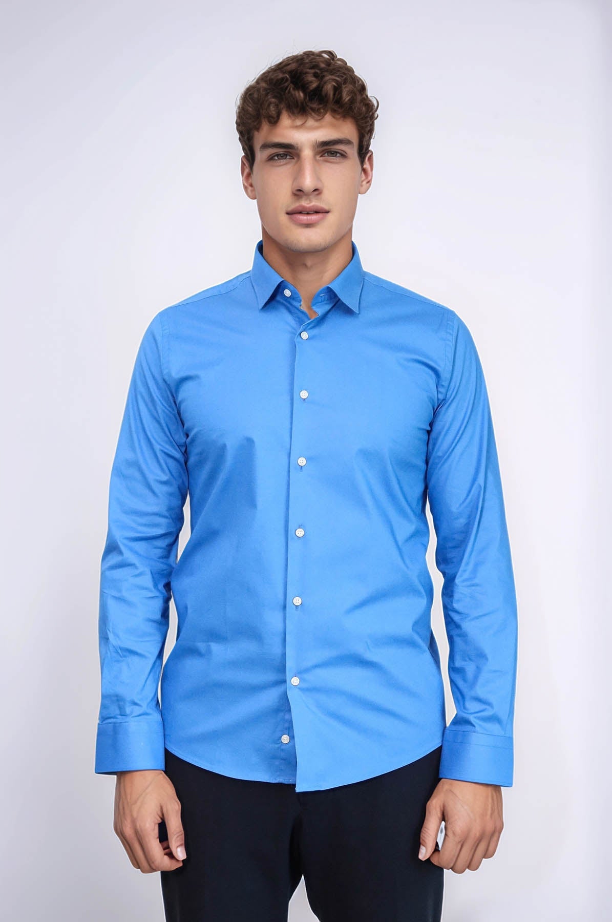 Blue Slim Fit Men's Shirt