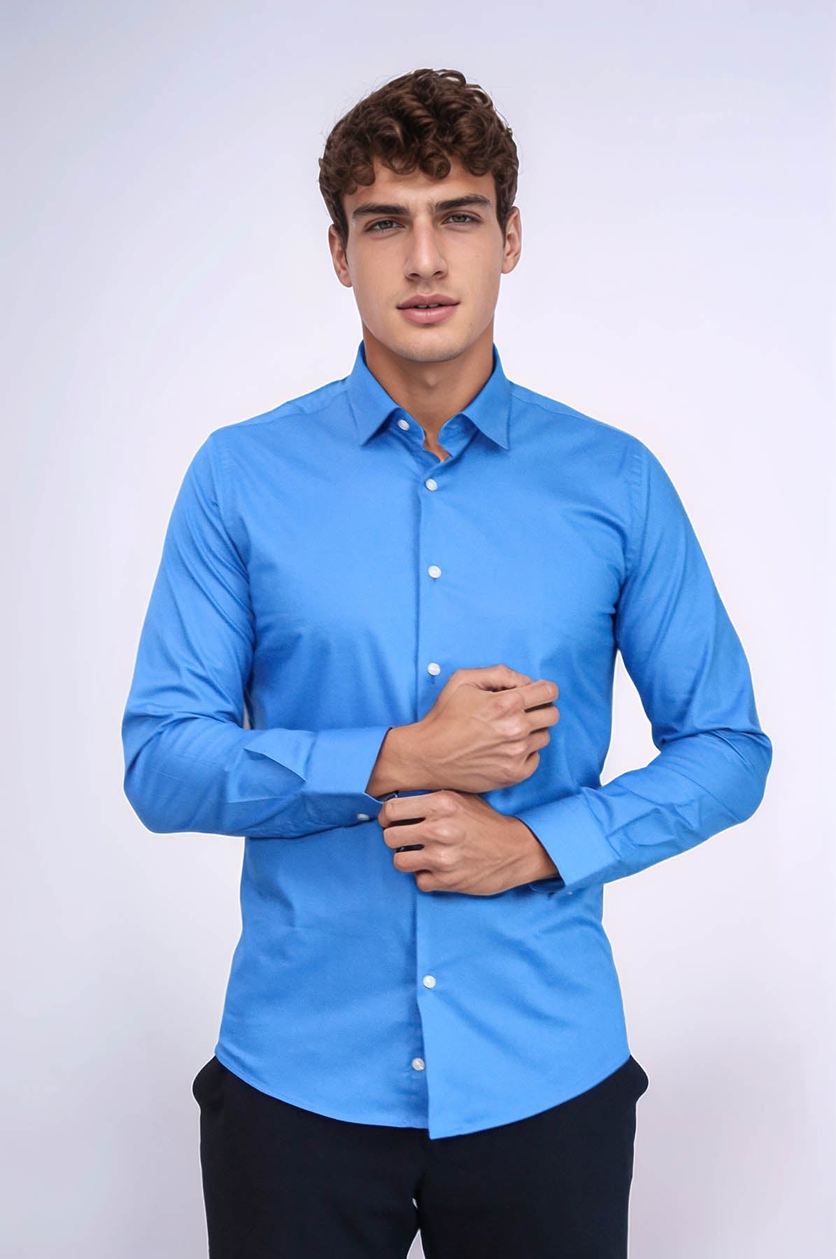 Blue Slim Fit Men's Shirt