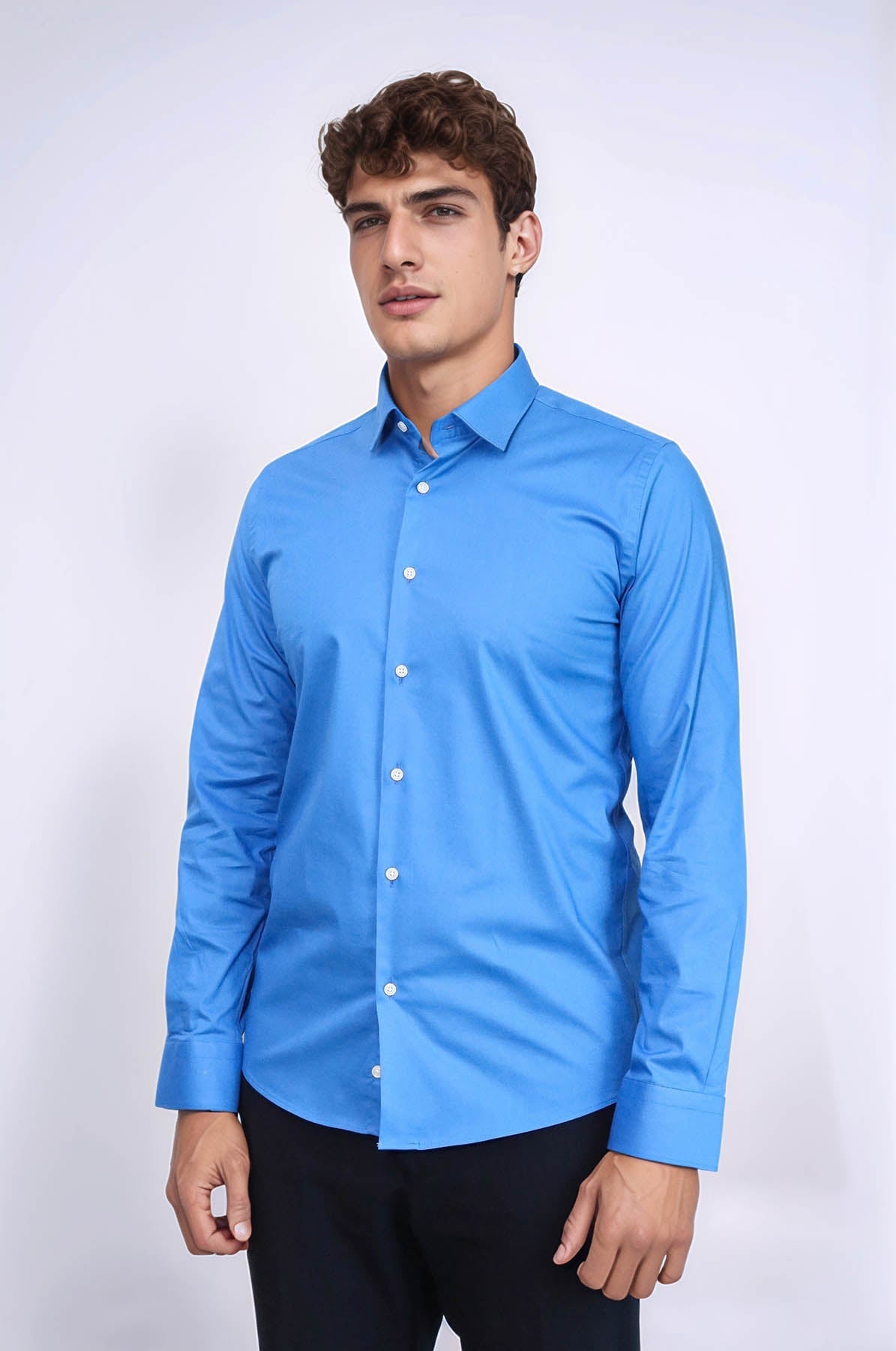 Blue Slim Fit Men's Shirt