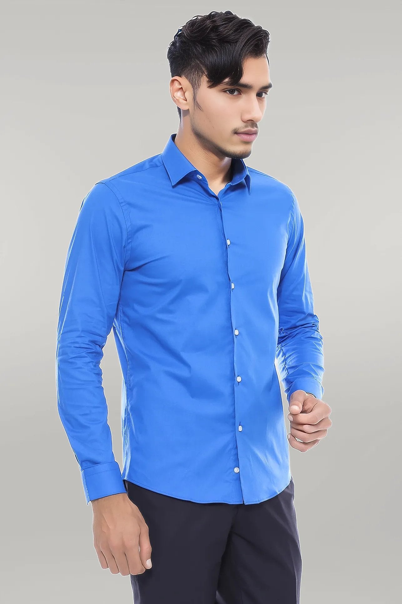 Blue Slim Fit Men's Shirt |