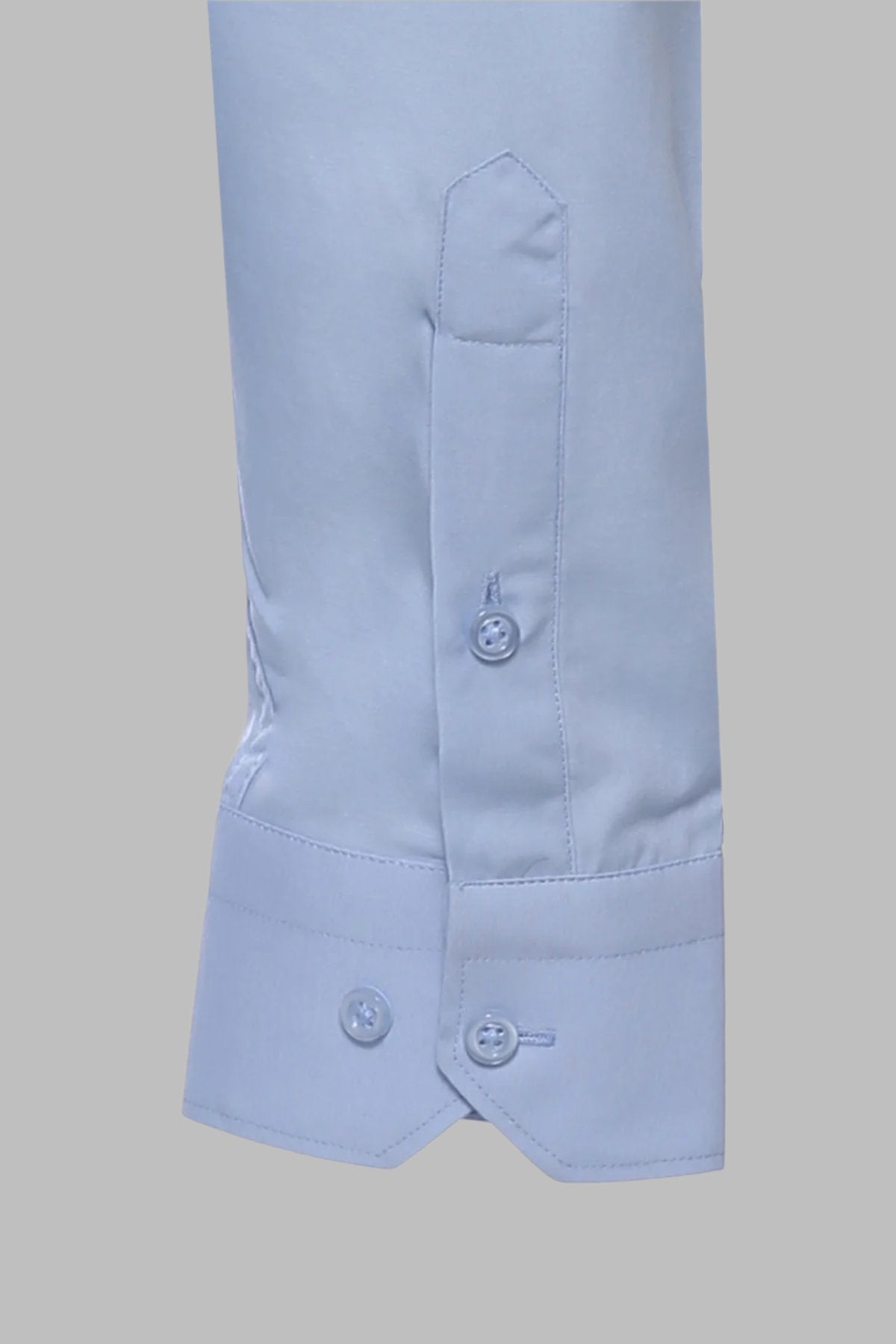Sky Blue Plain Long Sleeves Regular Fit Shirt