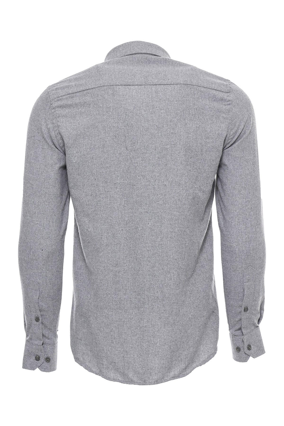KOALA SYDNEY Slim Fit Plain Light Grey Men Lumberjack Shirt -