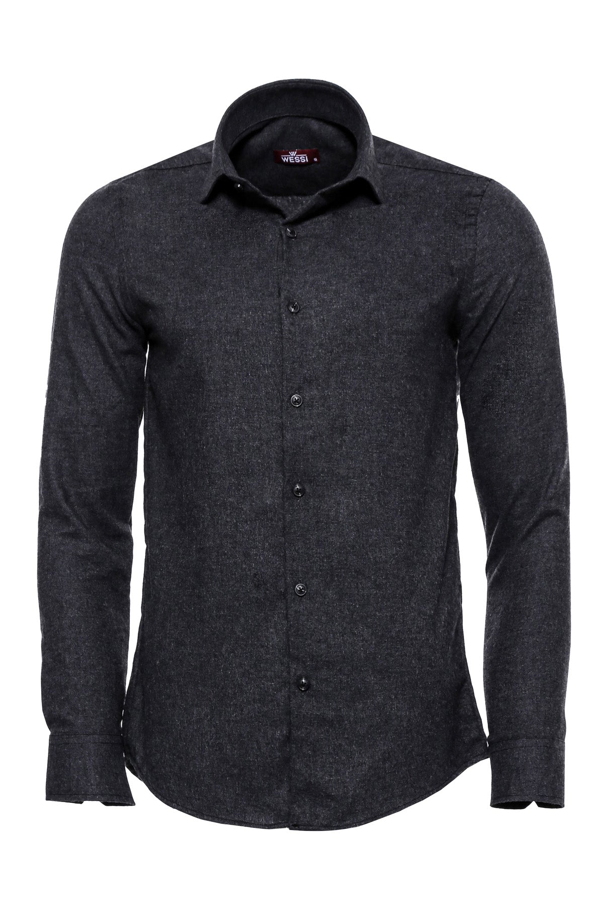 KOALA SYDNEY Slim Fit Plain Dark Grey Men Lumberjack Shirt -