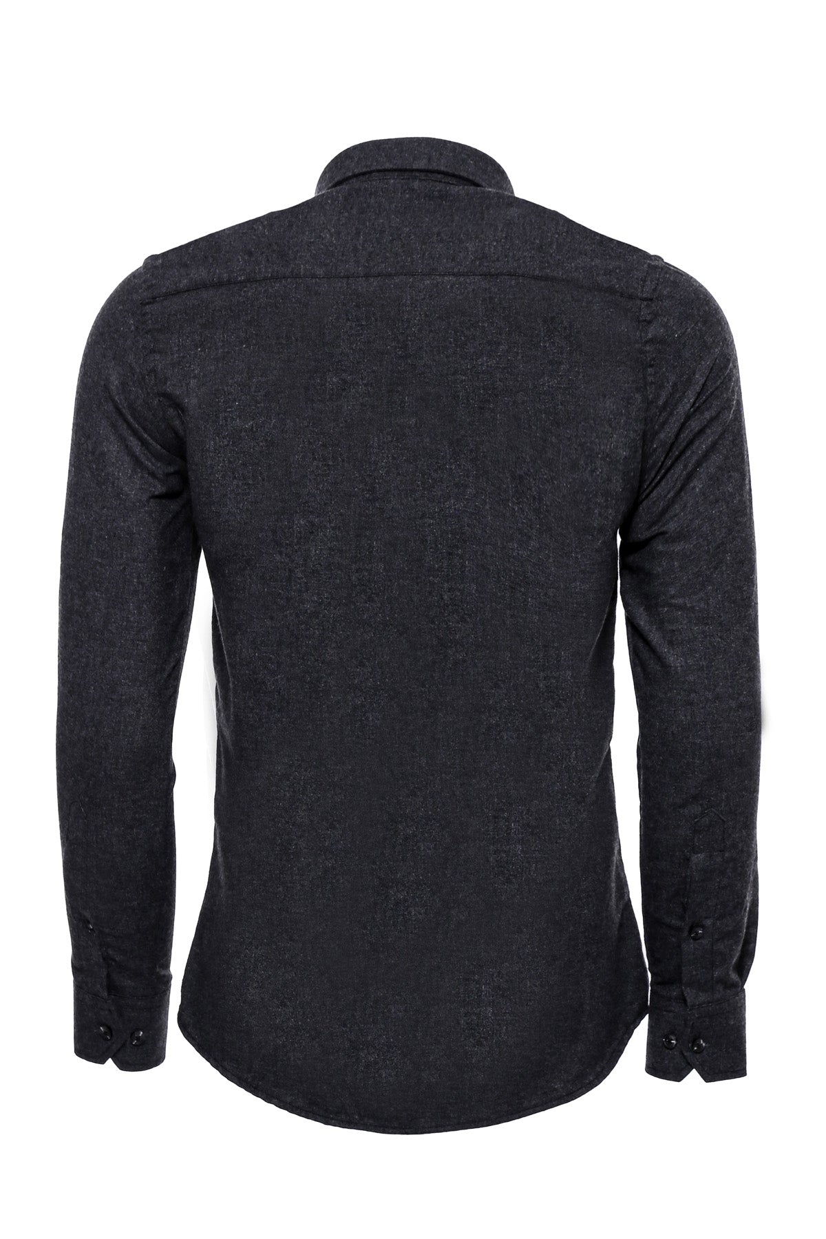 KOALA SYDNEY Slim Fit Plain Dark Grey Men Lumberjack Shirt -