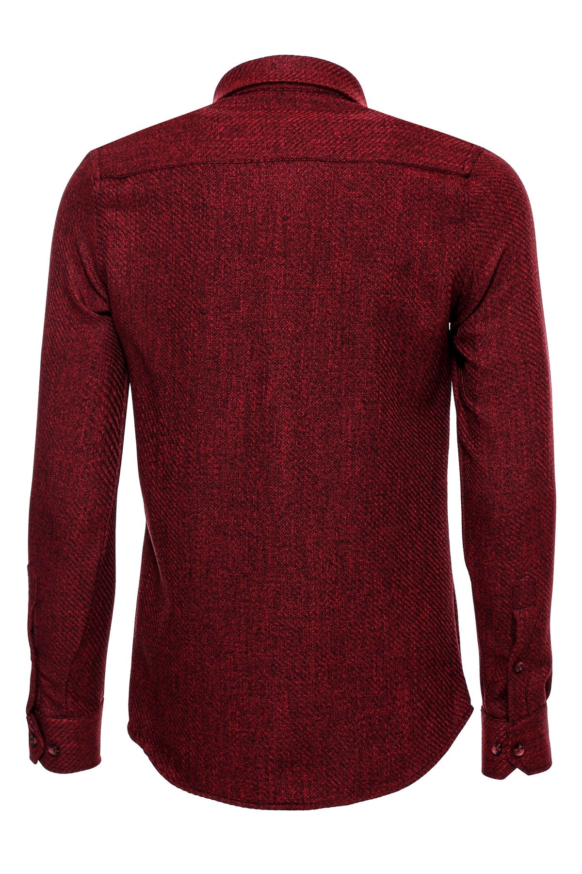 KOALA SYDNEY Slim Fit Cotton Plain Burgundy Men Lumberjack Shirt -