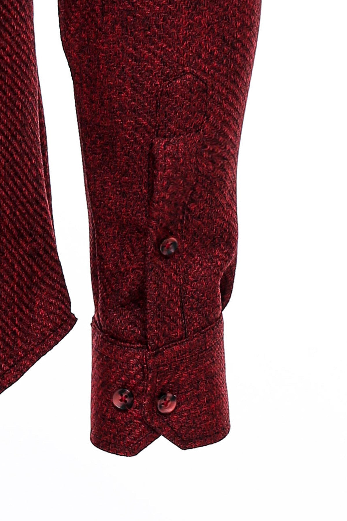 KOALA SYDNEY Slim Fit Cotton Plain Burgundy Men Lumberjack Shirt -