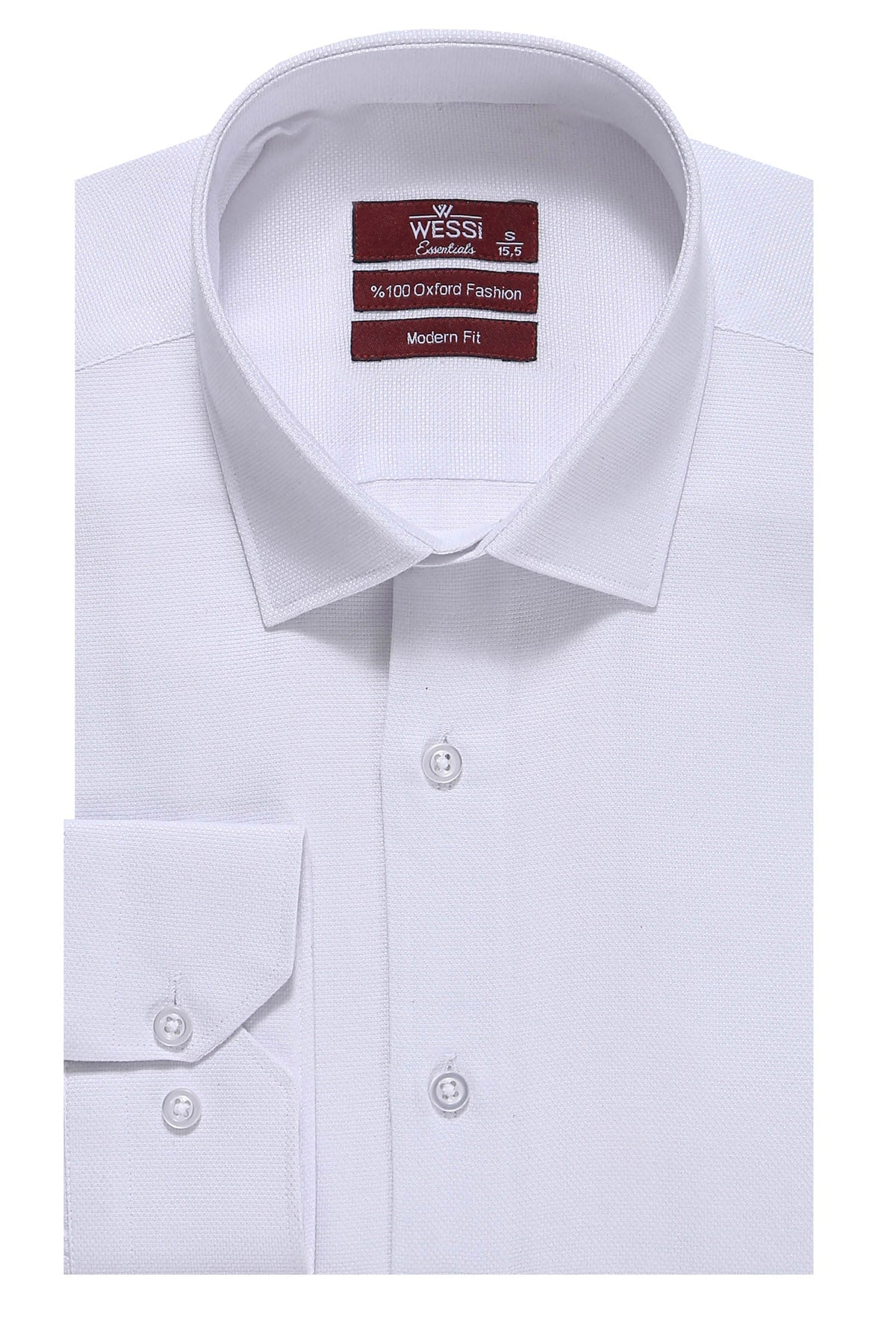 KOALA SYDNEY Oxford Patterned Long Sleeves Slim Fit White Men Shirt -