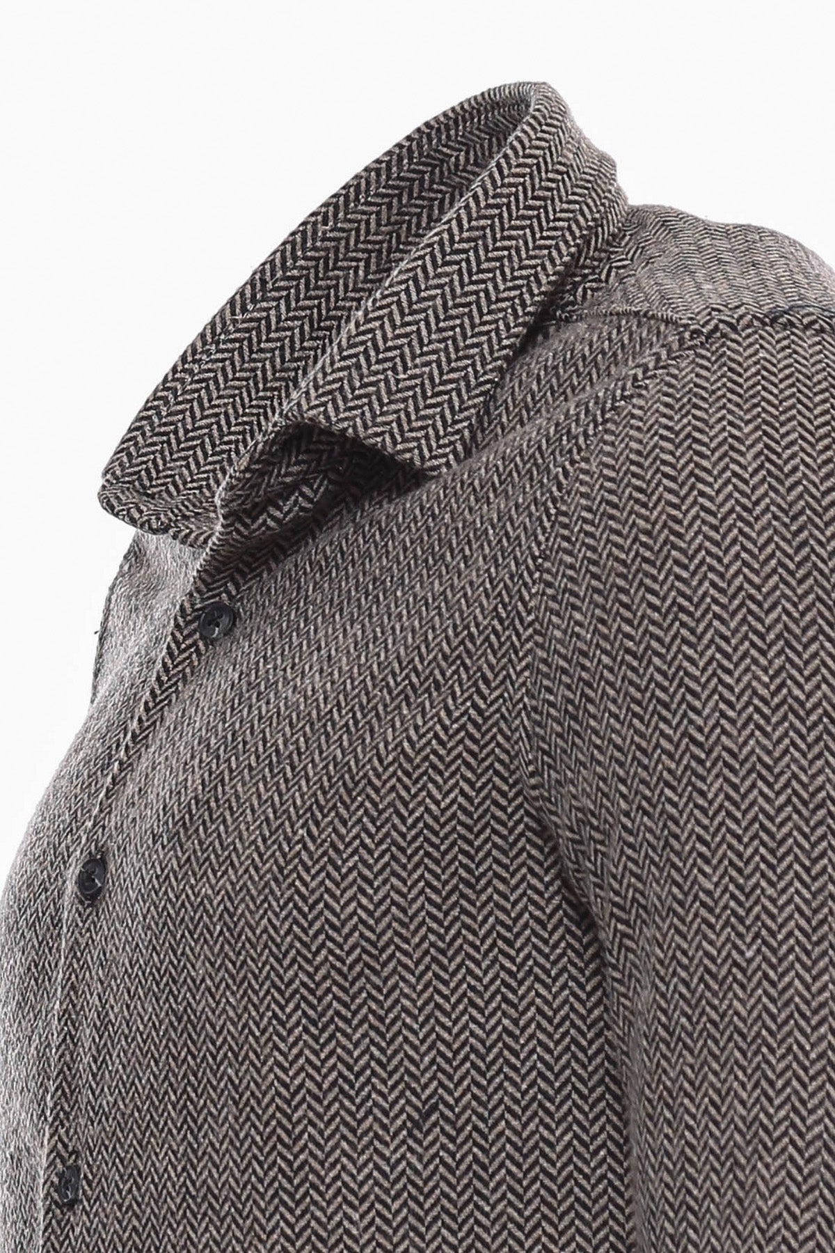 Brown Plaid Lumberjack Shirt -