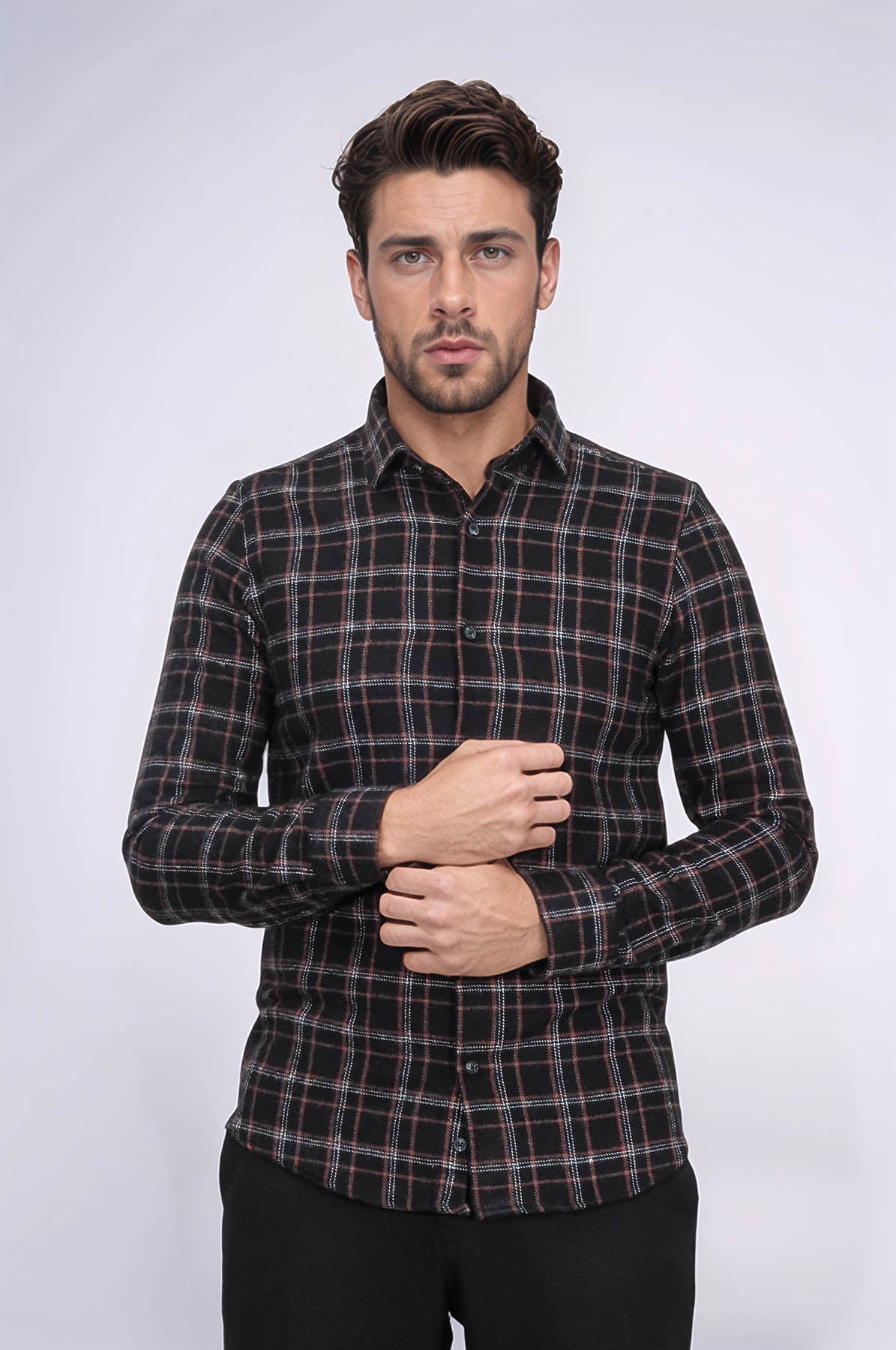 Plaid Black Men Lumberjack Shirt