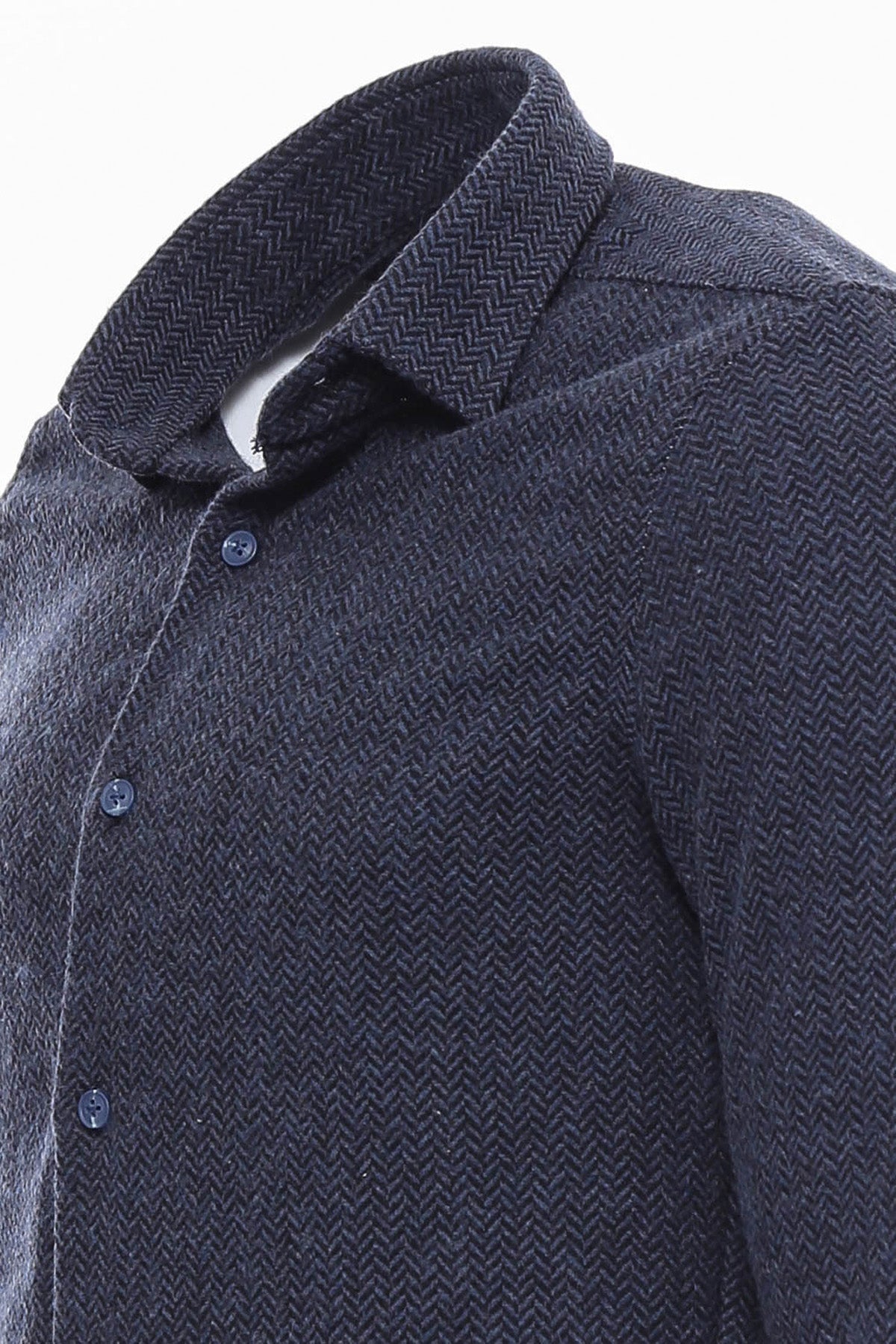 Thick Patterned Navy Blue Men Lumberjack Shirt -