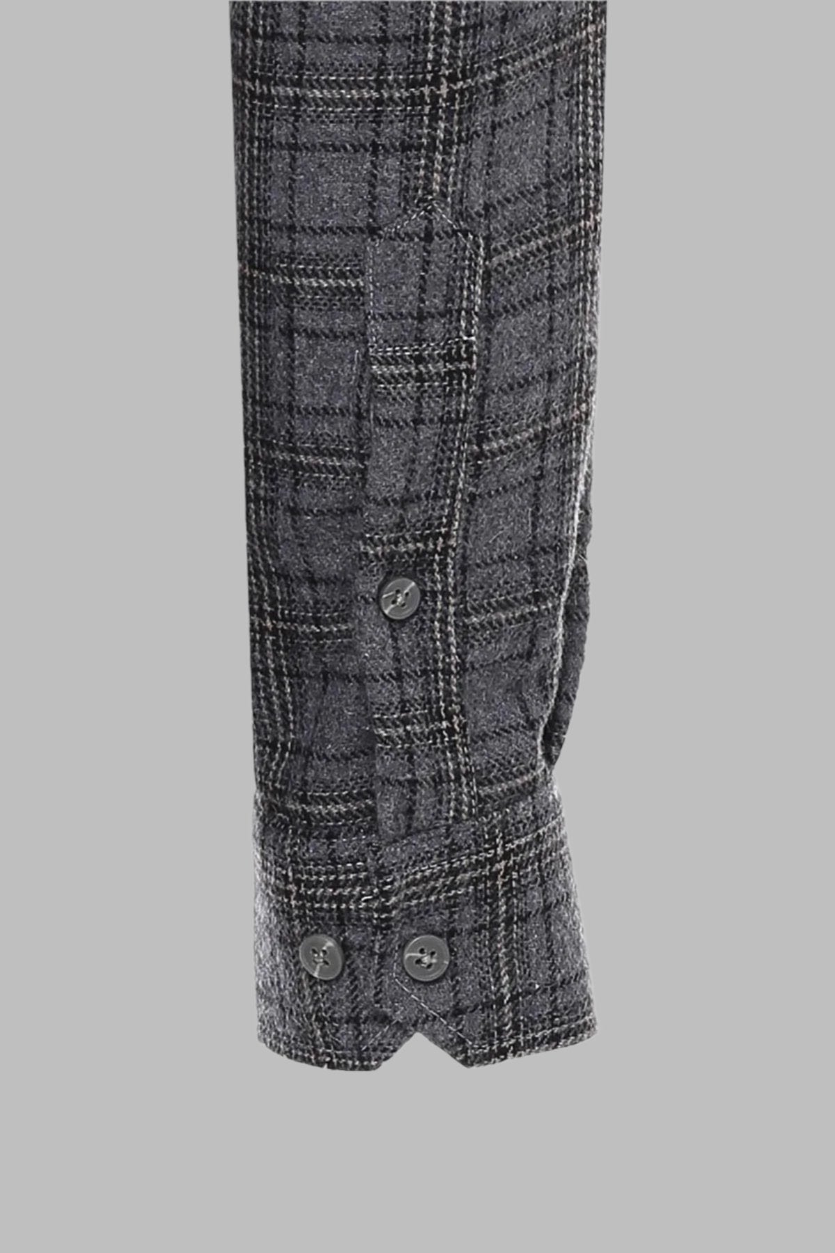 Plaid Dark Grey Men Lumberjack Shirt -