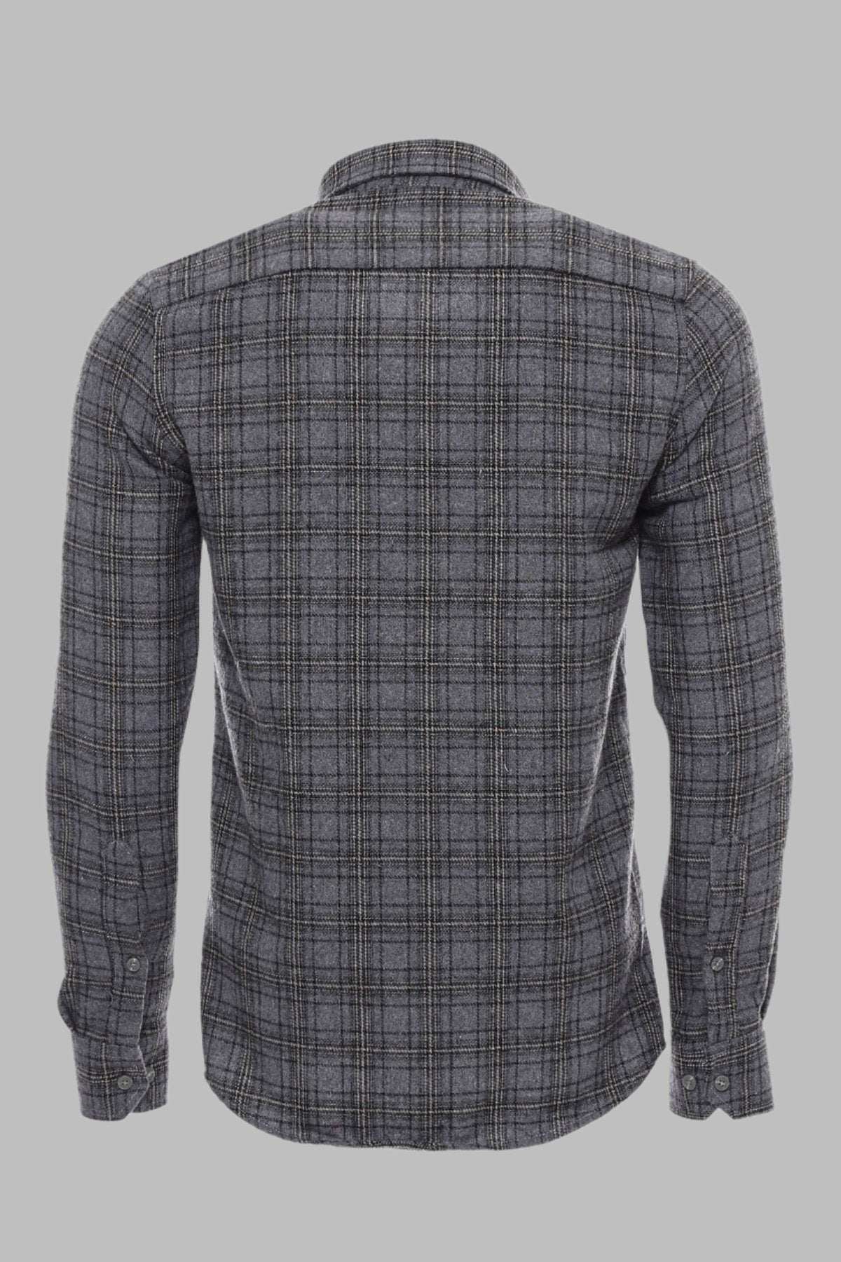 Plaid Dark Grey Men Lumberjack Shirt -