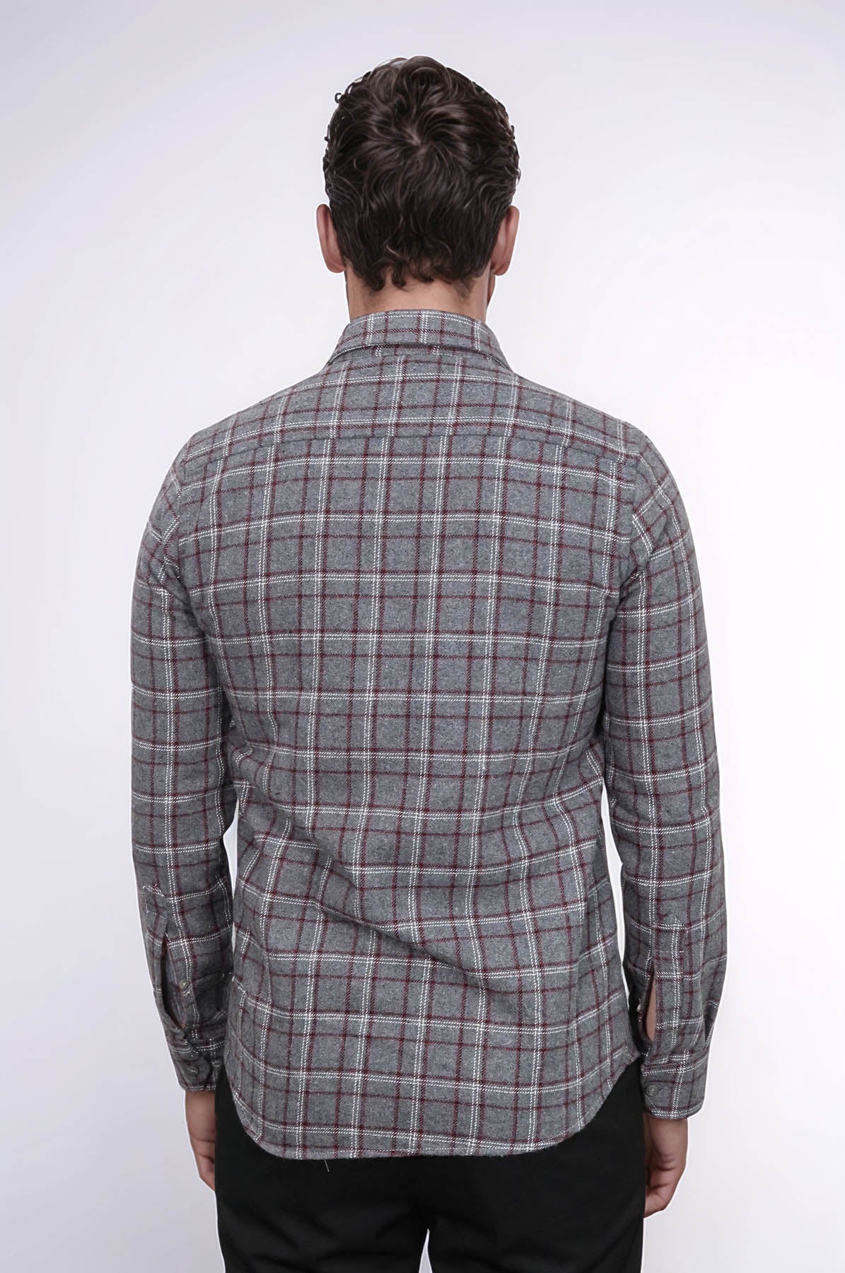 Checked Grey Men Lumberjack Shirt
