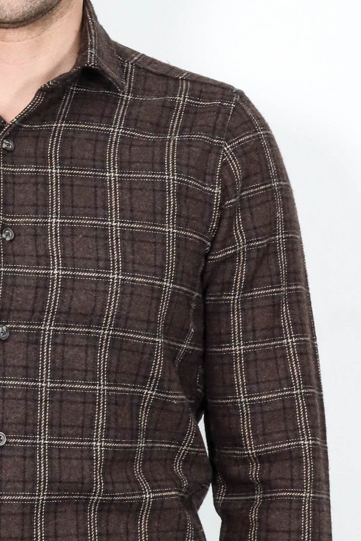 Checked Brown Men Lumberjack Shirt