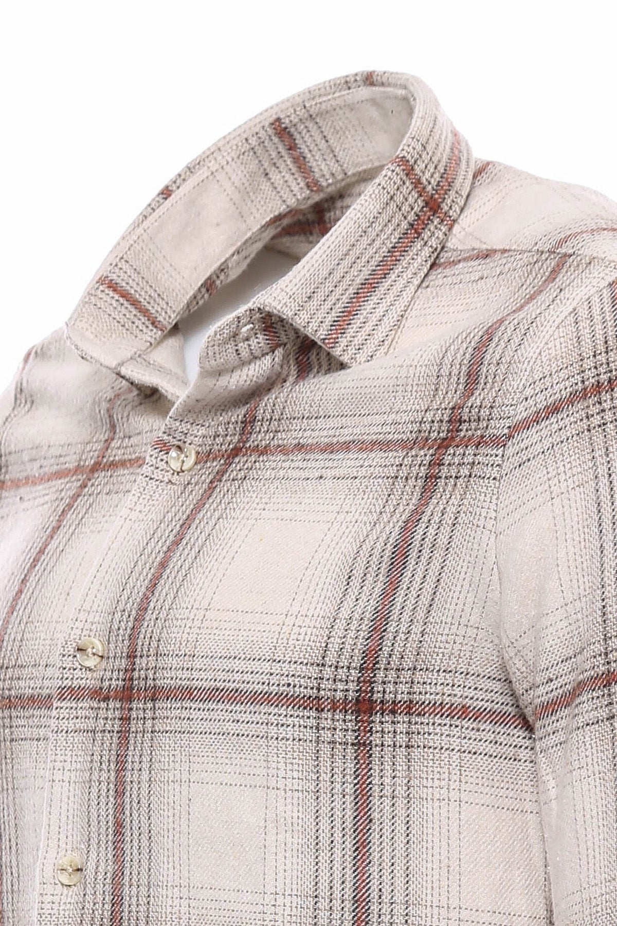 Plaid Light Brown Men Lumberjack Shirt -