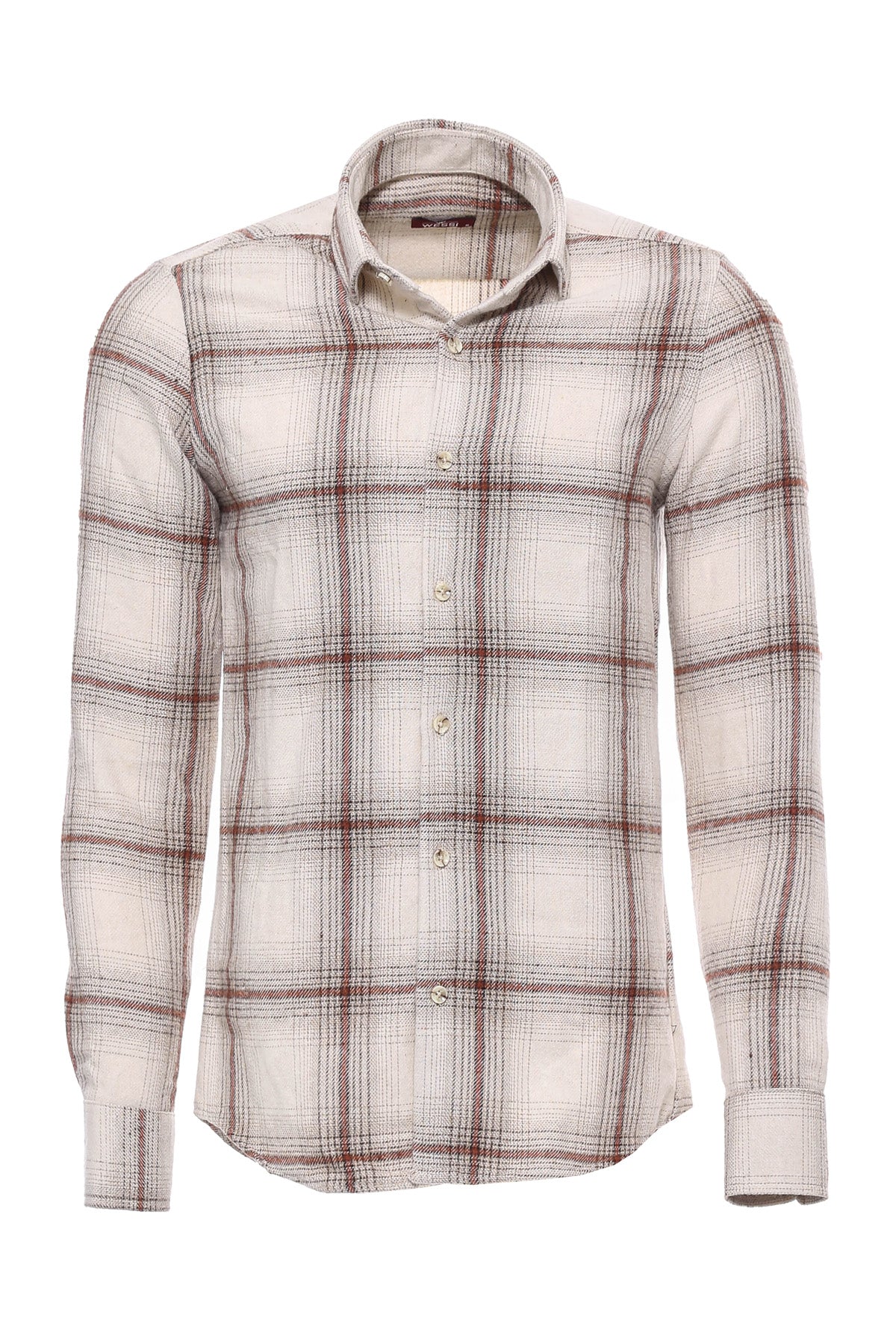Plaid Light Brown Men Lumberjack Shirt -