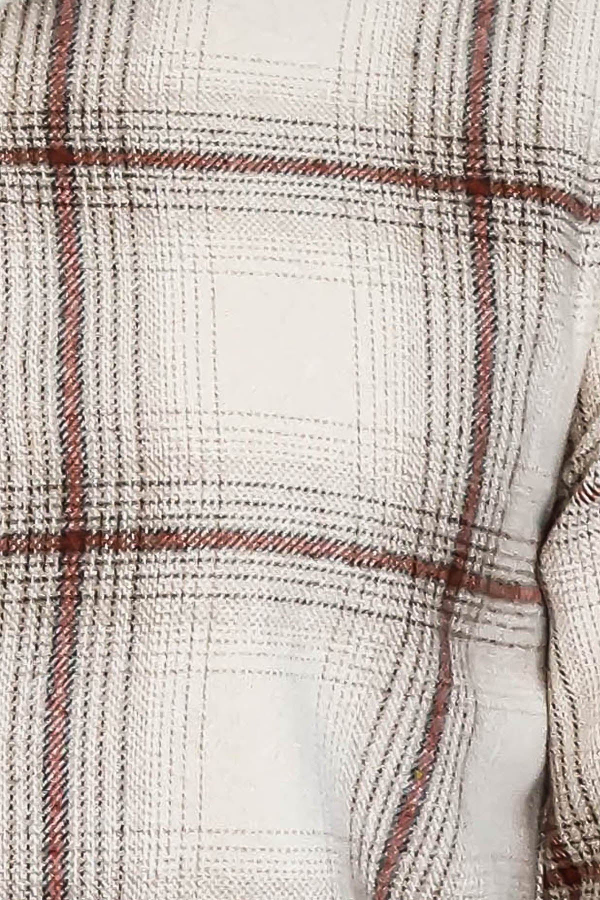 Plaid Light Brown Men Lumberjack Shirt