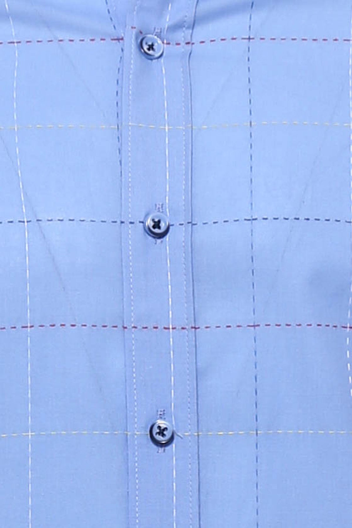 Slim Fit Plaid Blue Shirt