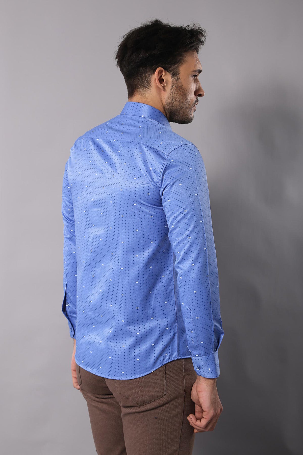 KOALA SYDNEY Dot Patterned Blue Shirt