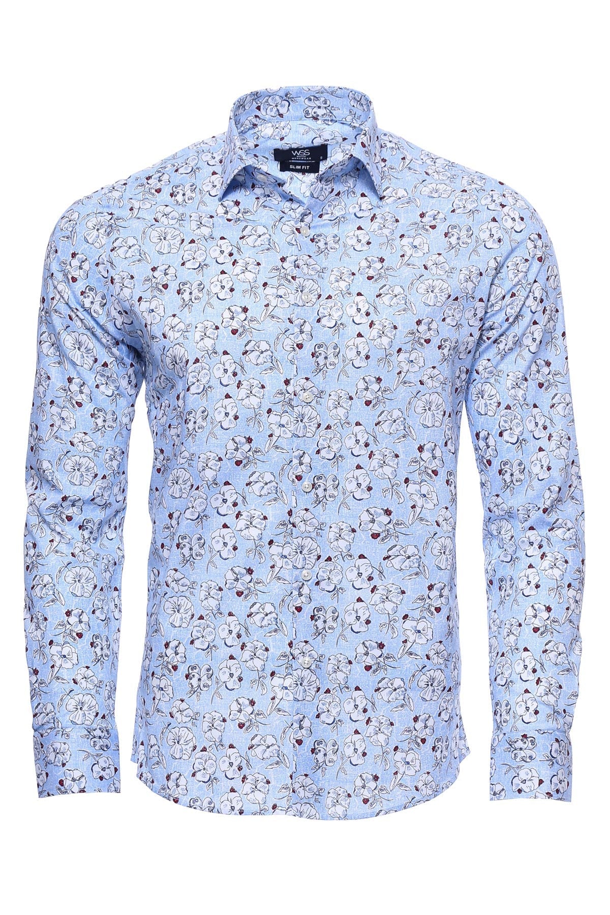 KOALA SYDNEY Patterned Cotton Light Blue Shirt-Wessi