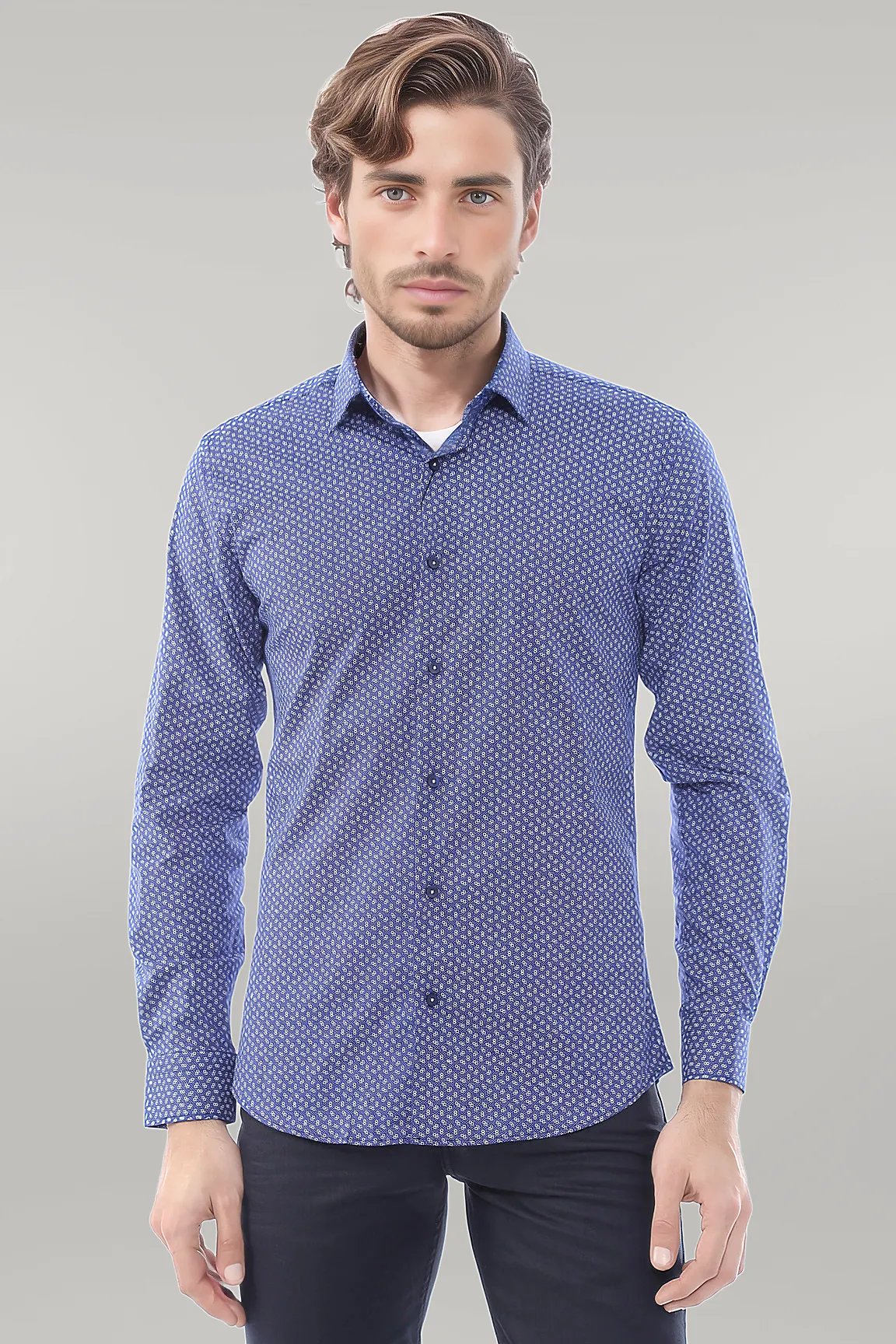 KOALA SYDNEY Navy Blue Patterned Shirt |