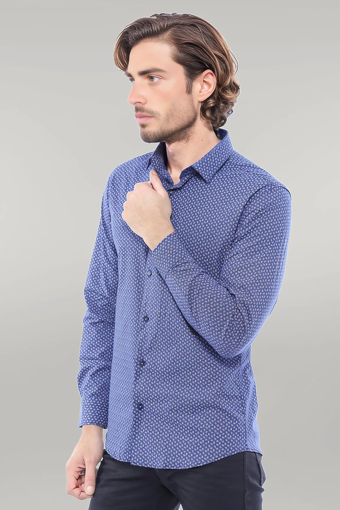 KOALA SYDNEY Navy Blue Patterned Shirt |
