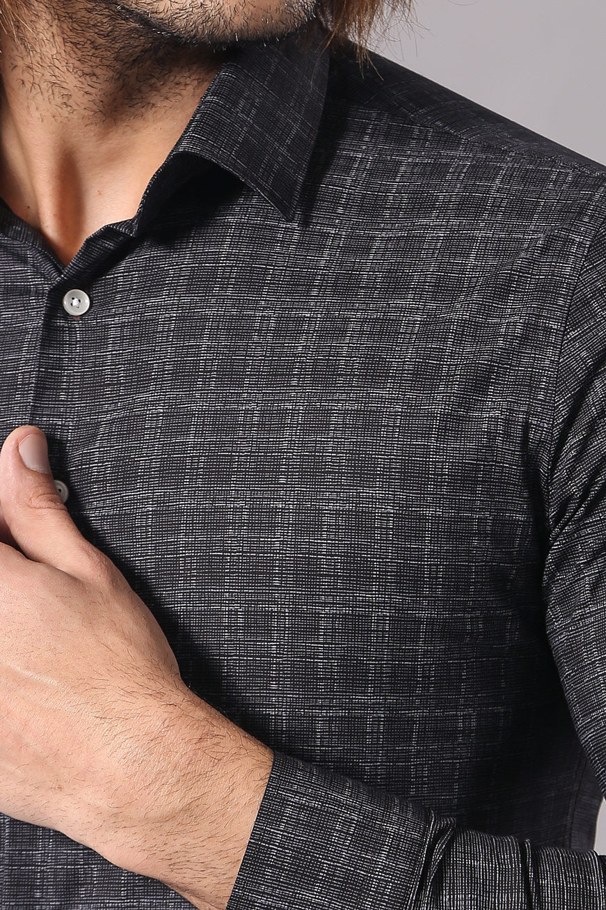 KOALA SYDNEY Plaid Patterned Black Shirt