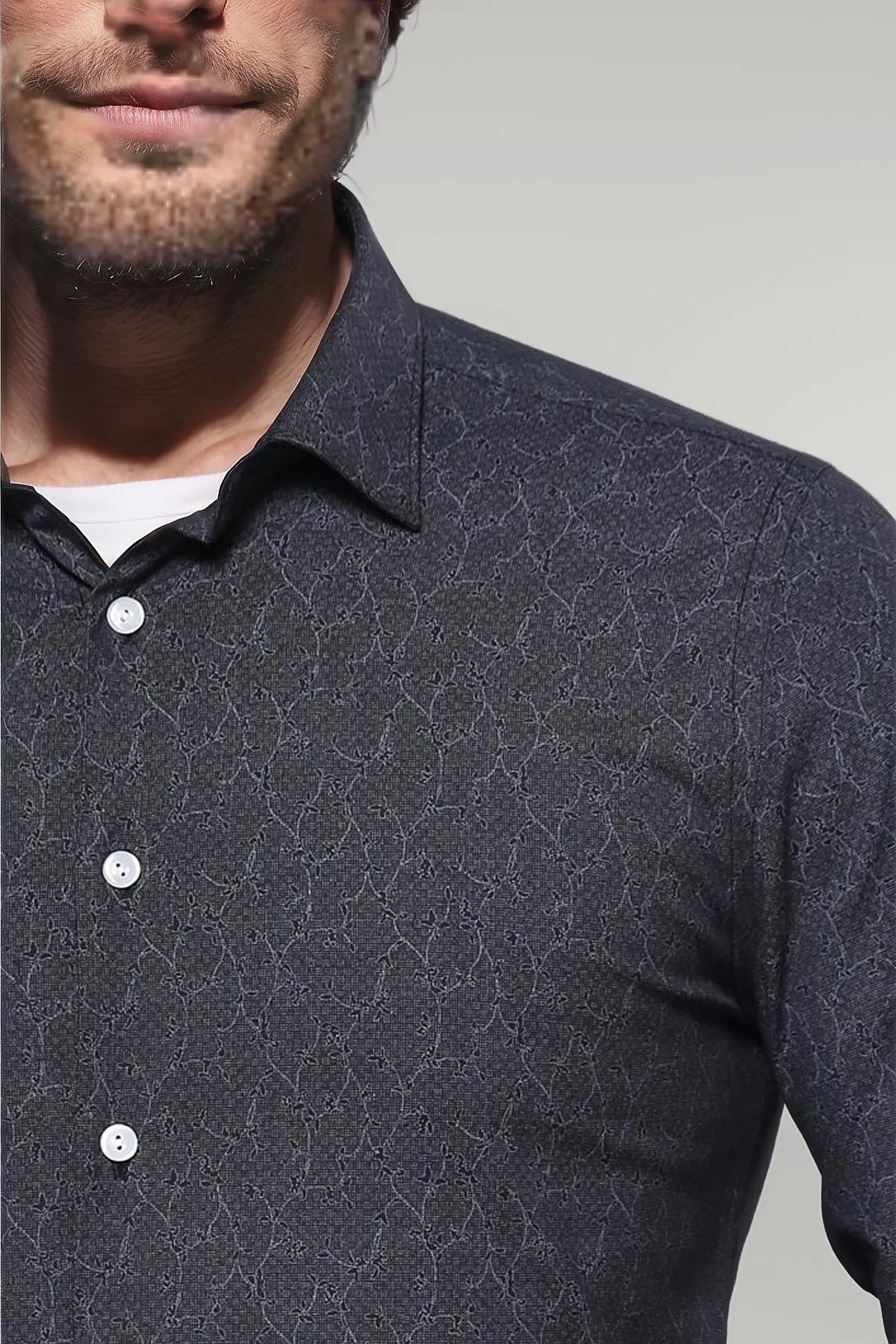 KOALA SYDNEY Black Patterned Men's Shirt |
