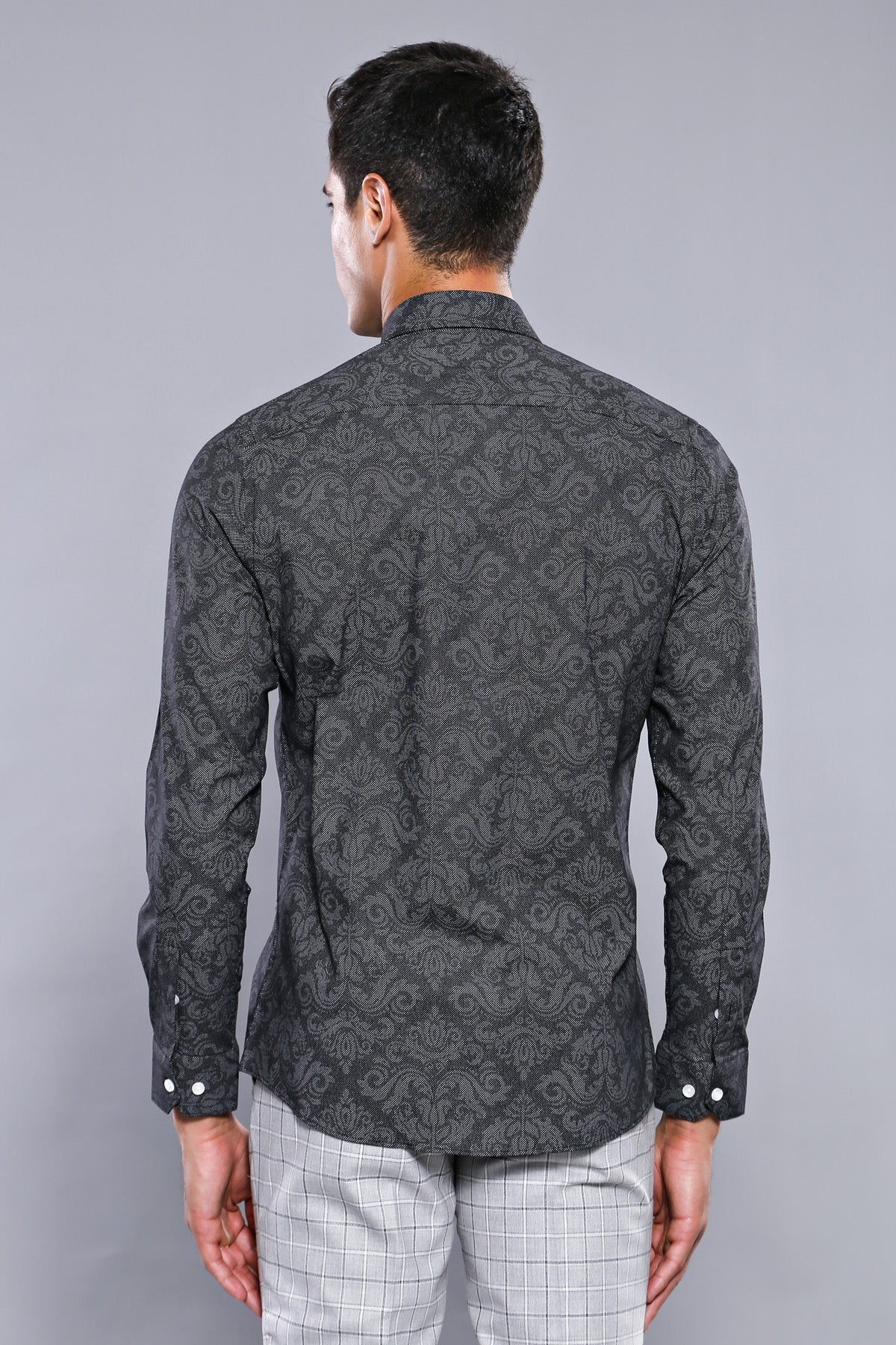 KOALA SYDNEY Patterned Smoked Long Sleeve Shirt |