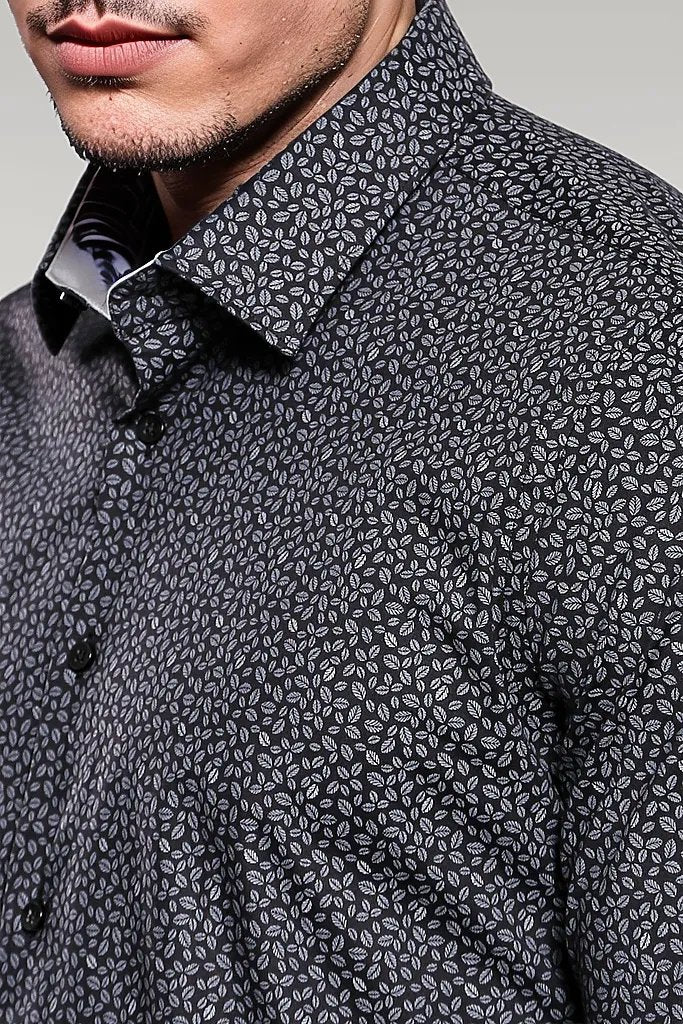 KOALA SYDNEY Patterned Black Long Sleeve Shirt |