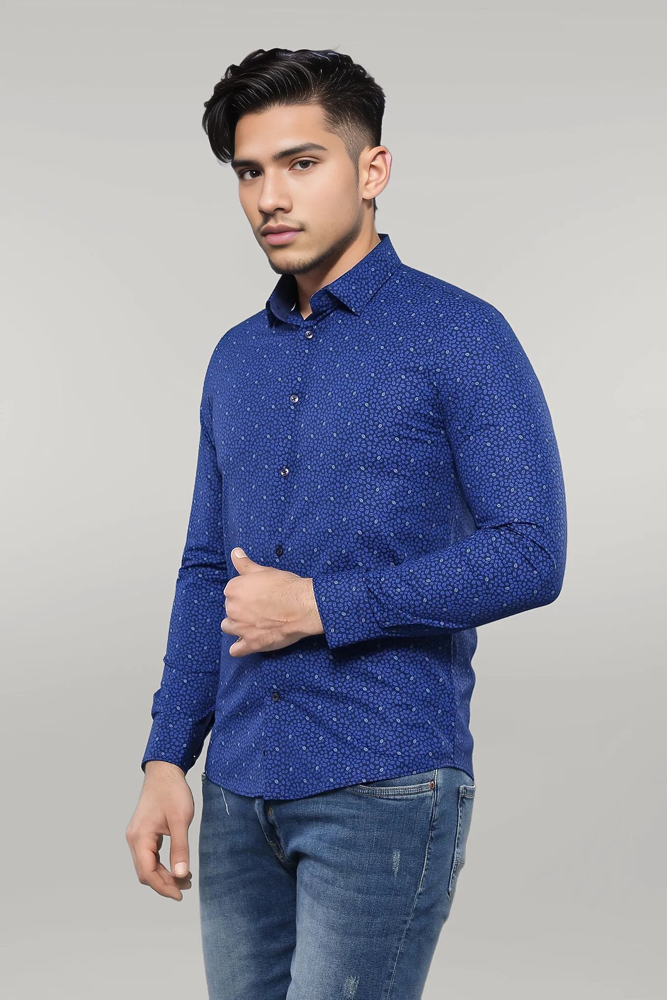 KOALA SYDNEY Patterned Blue Long Sleeve Shirt |