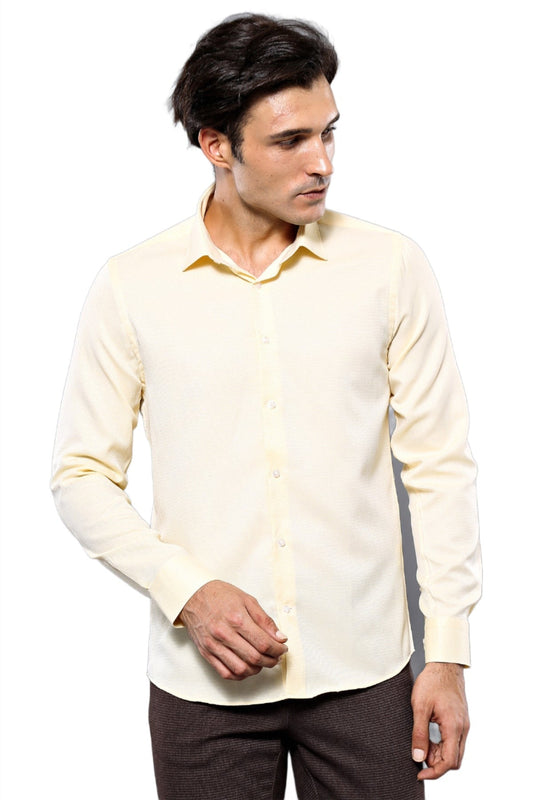 Patterned Yellow Casual Shirt | -