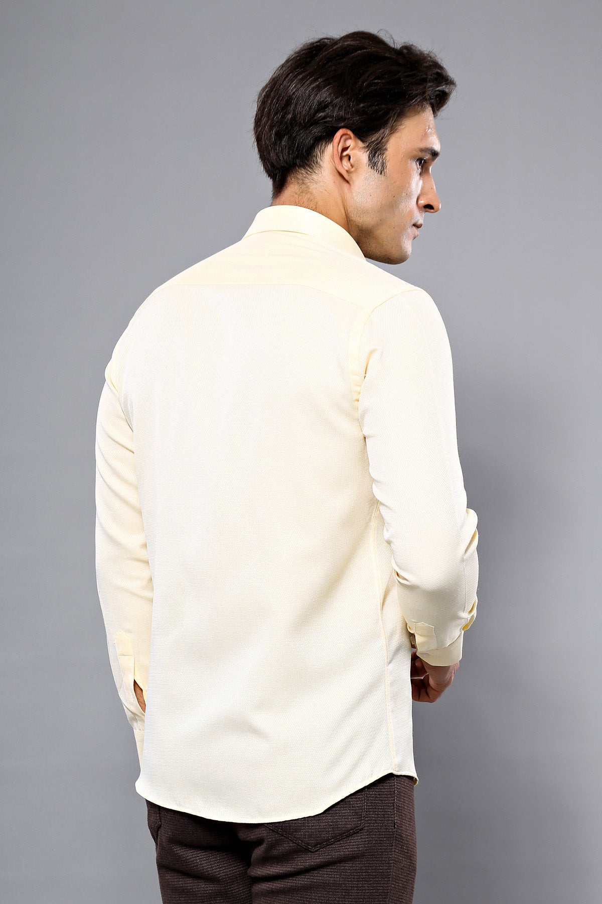 Patterned Yellow Casual Shirt | -