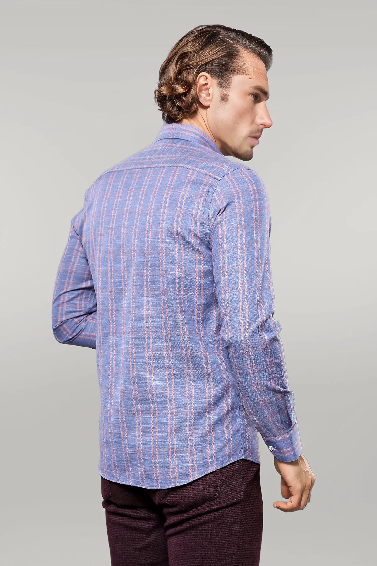 KOALA SYDNEY Casual Plaid Blue Shirt |