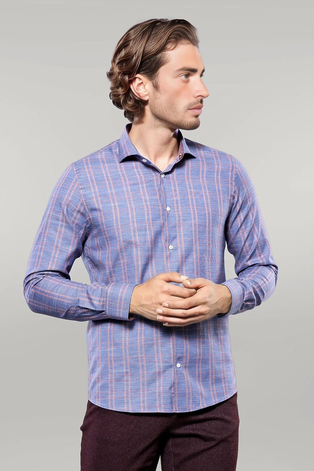 KOALA SYDNEY Casual Plaid Blue Shirt |