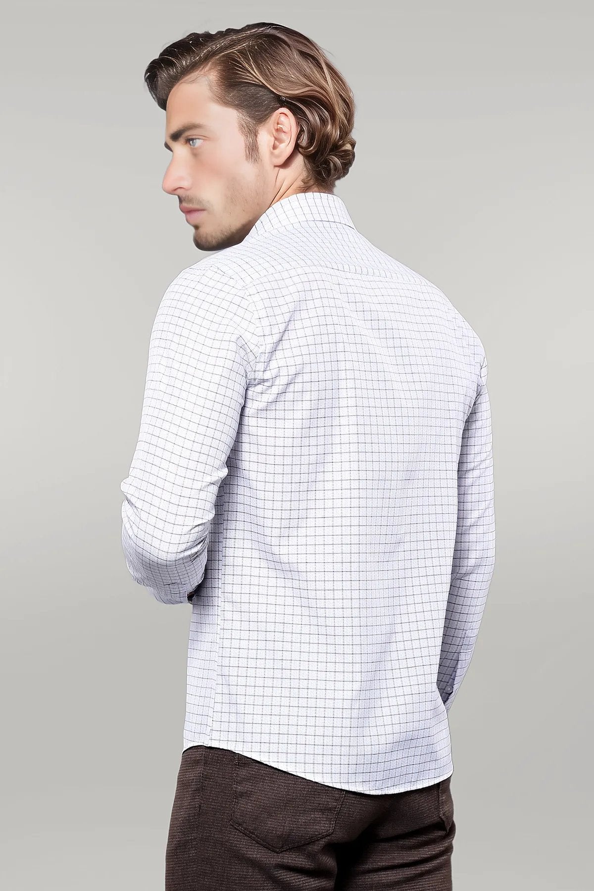 Plaid Blue Men's Shirt