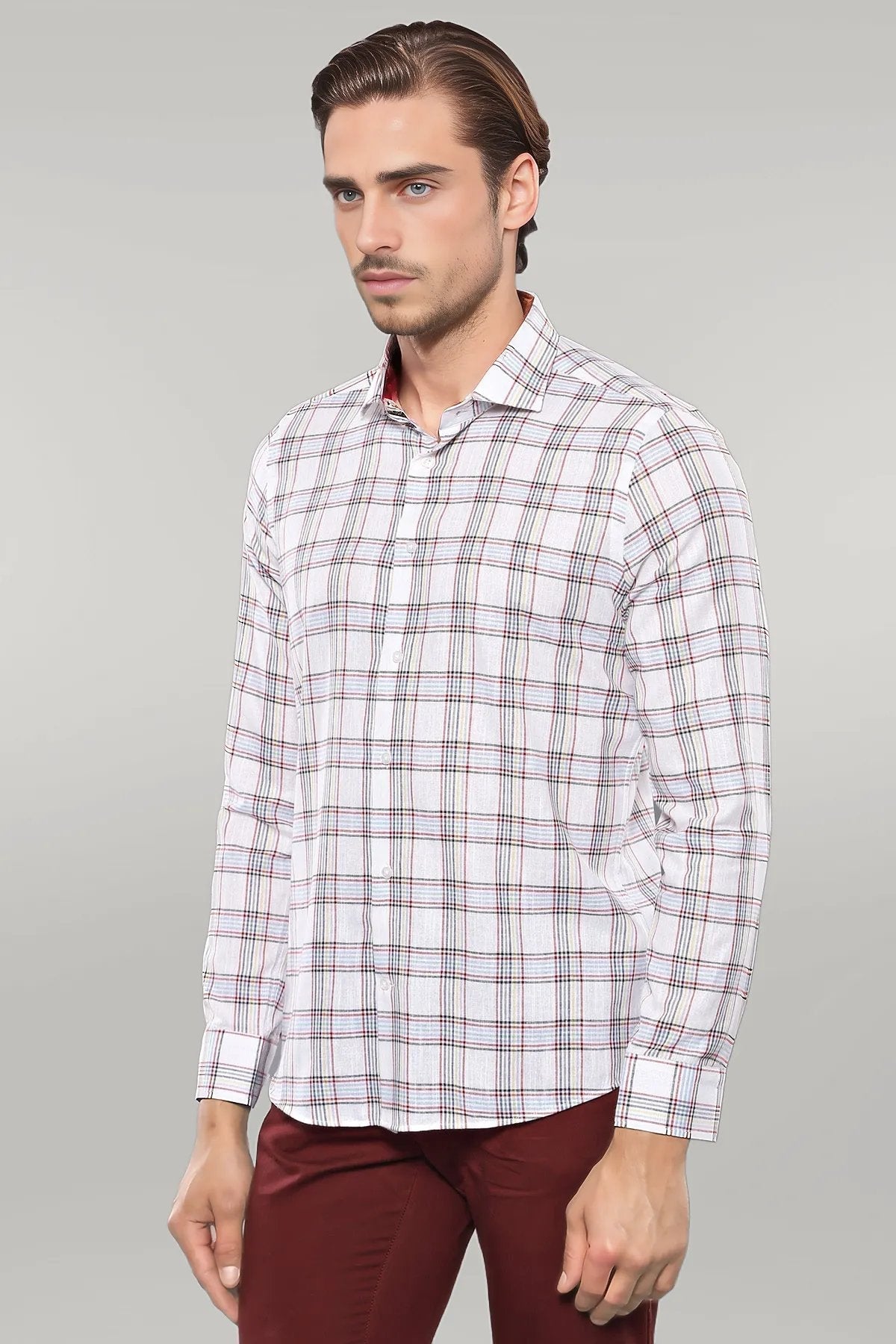 KOALA SYDNEY Casual White Plaid Shirt |