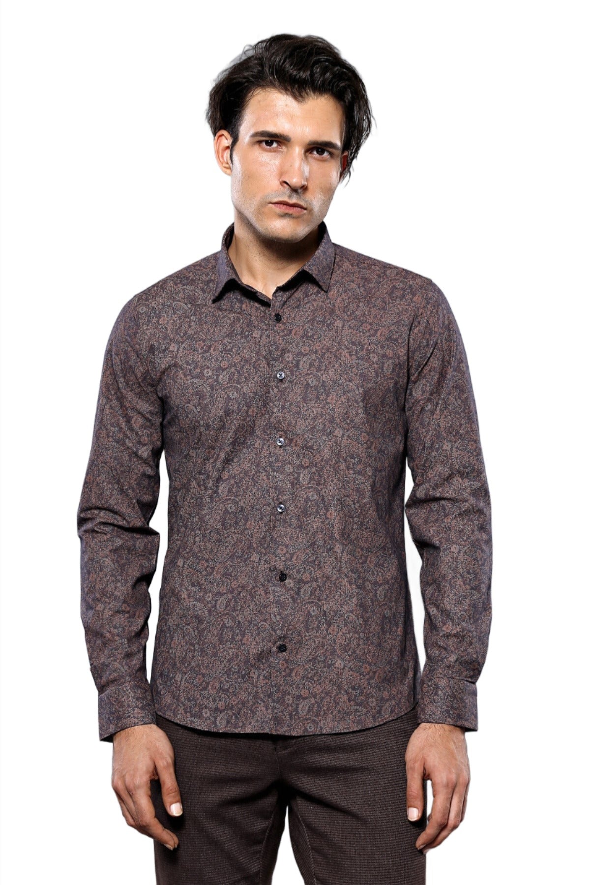 Brown Patterned Shirt - Wessi