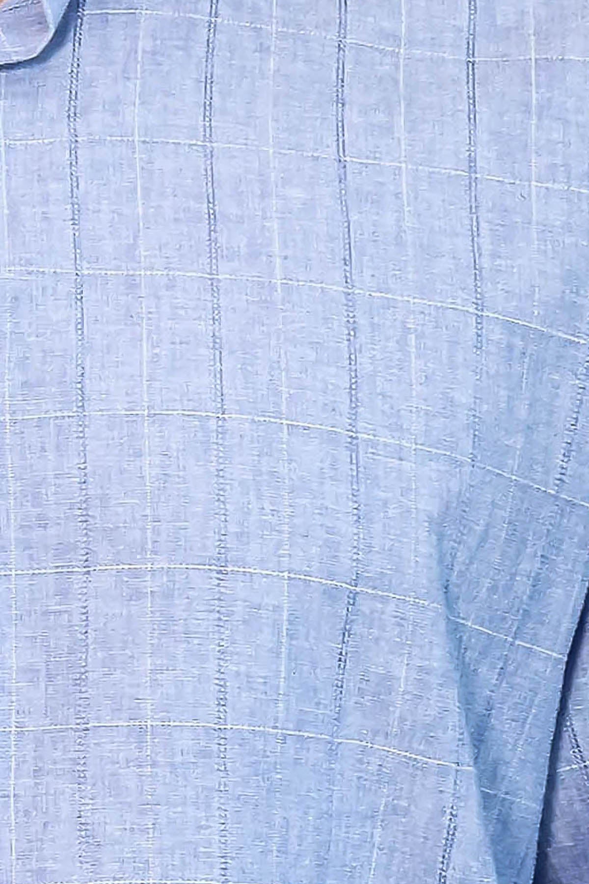 Checked Long Sleeve Blue Shirt