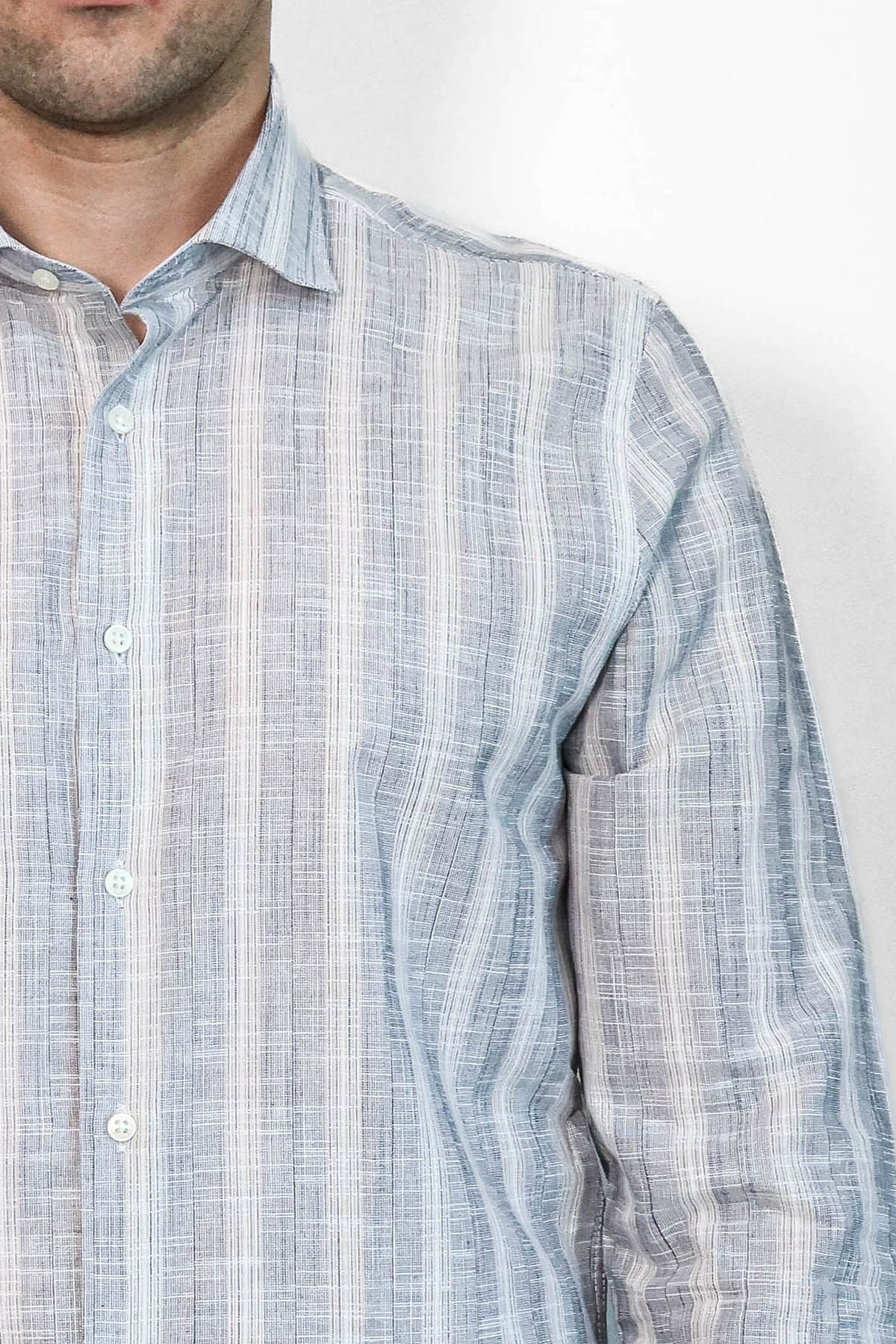 Striped Blue Men's Shirt