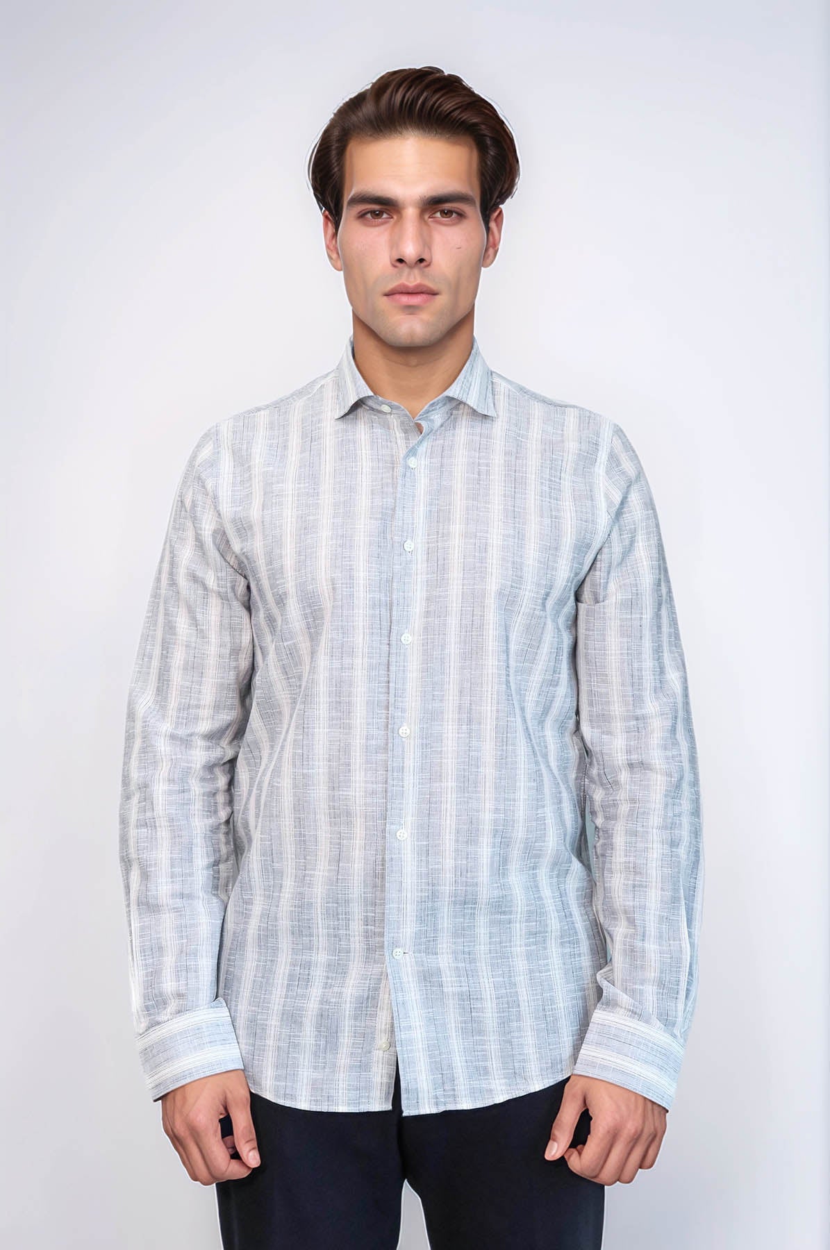 Striped Blue Men's Shirt